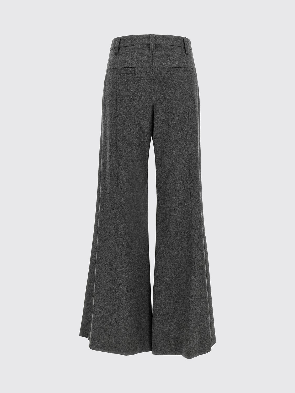 BRUNELLO CUCINELLI HOSE: Ausgestellte Brunello Cucinelli Hose aus Schurwolle mit mittlerer Taille, Grün - Img 3