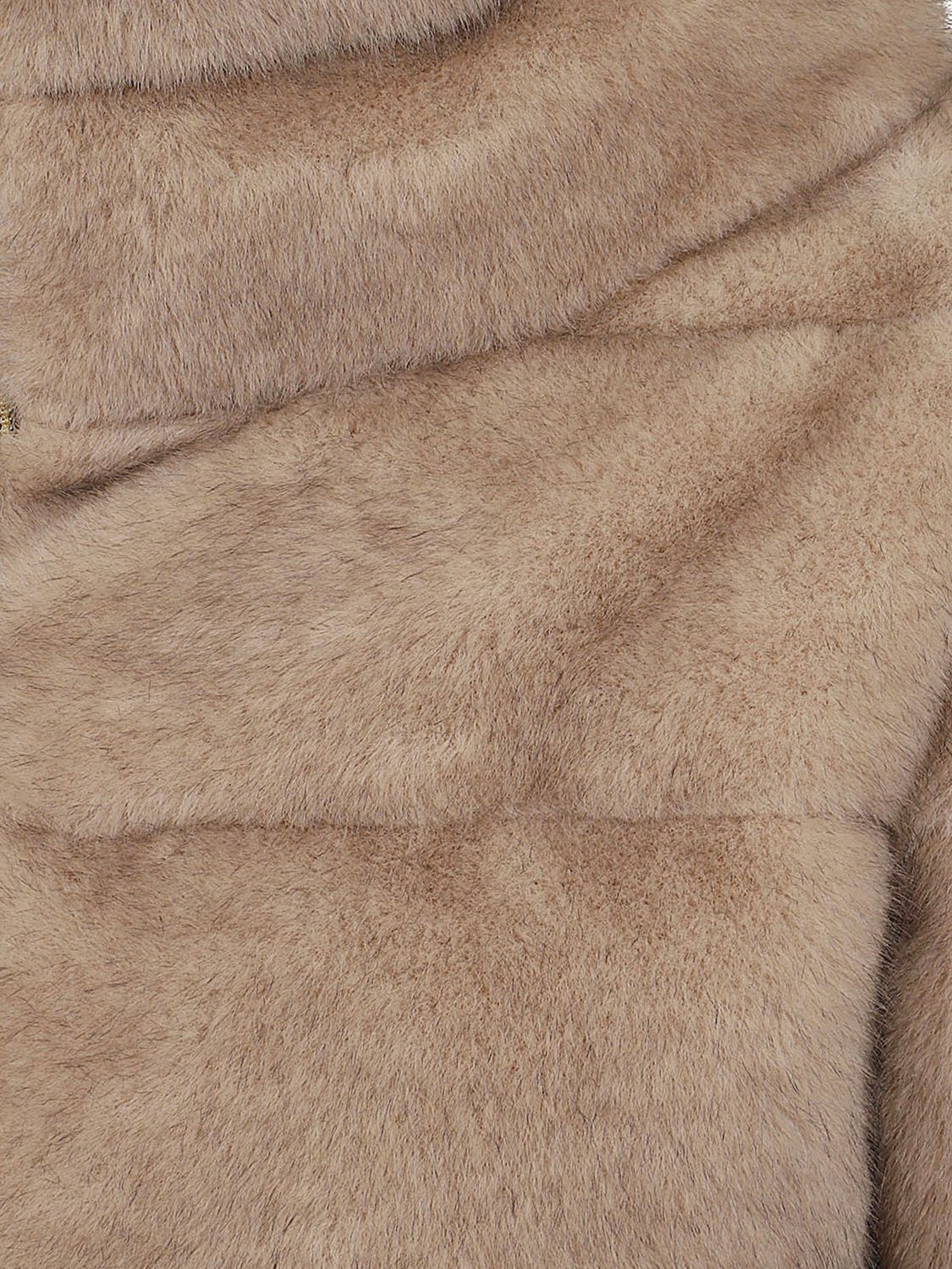HERNO PELZMANTEL: Kurze Webpelzjacke Herno mit Stehkragen und Reißverschluss, Braun - Img 4