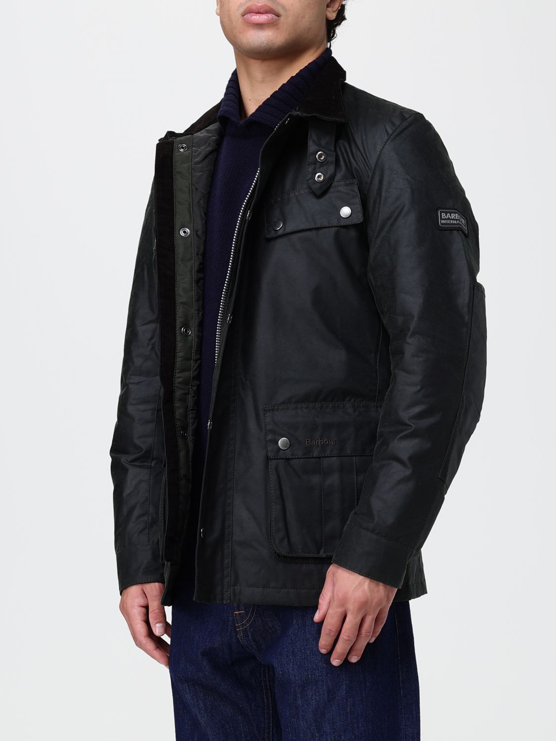 BARBOUR INTERNATIONAL 外套: 外套 男士 Barbour International, 棕色 - Img 3