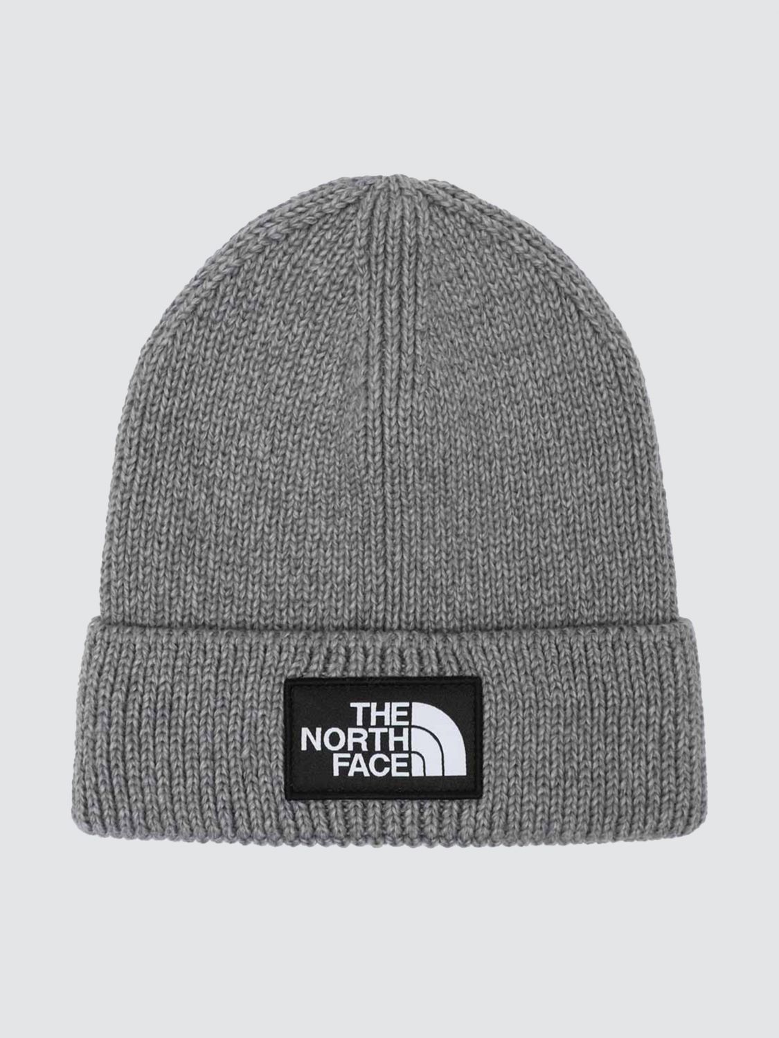 THE NORTH FACE 帽子: THE NORTH FACE TNF リサイクルポリエステル ビーニー 刺繍ロゴ入り, グレー - Img 1