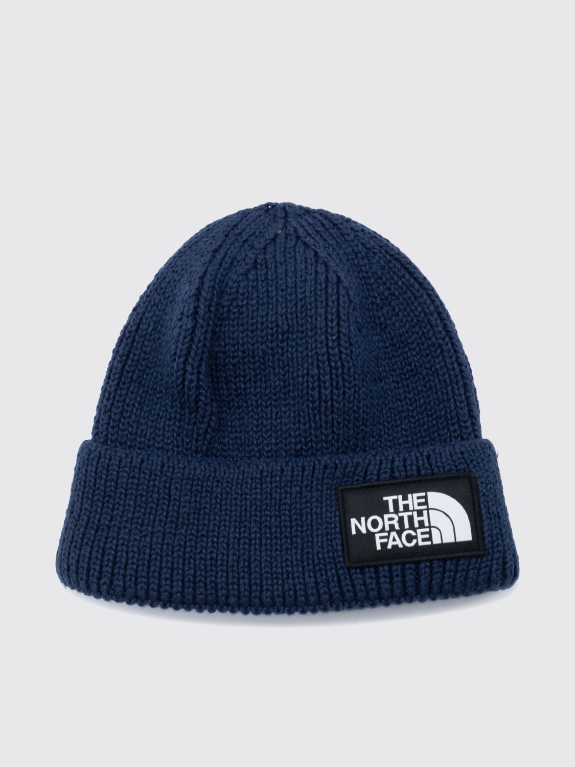 THE NORTH FACE HAT: TNF Recycled Polyester Beanie The North Face with Embroidered Logo, Navy - Img 1