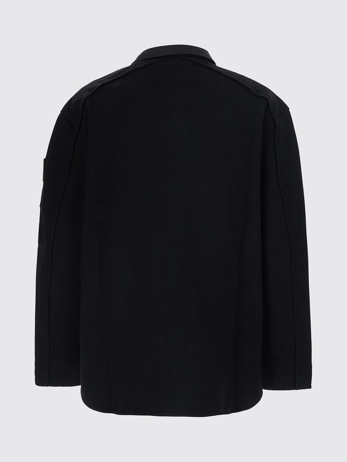BOTTEGA VENETA POLO SHIRT: Bottega Veneta Long-Sleeved Cotton Polo Shirt with Patch Pocket, Black - Img 3