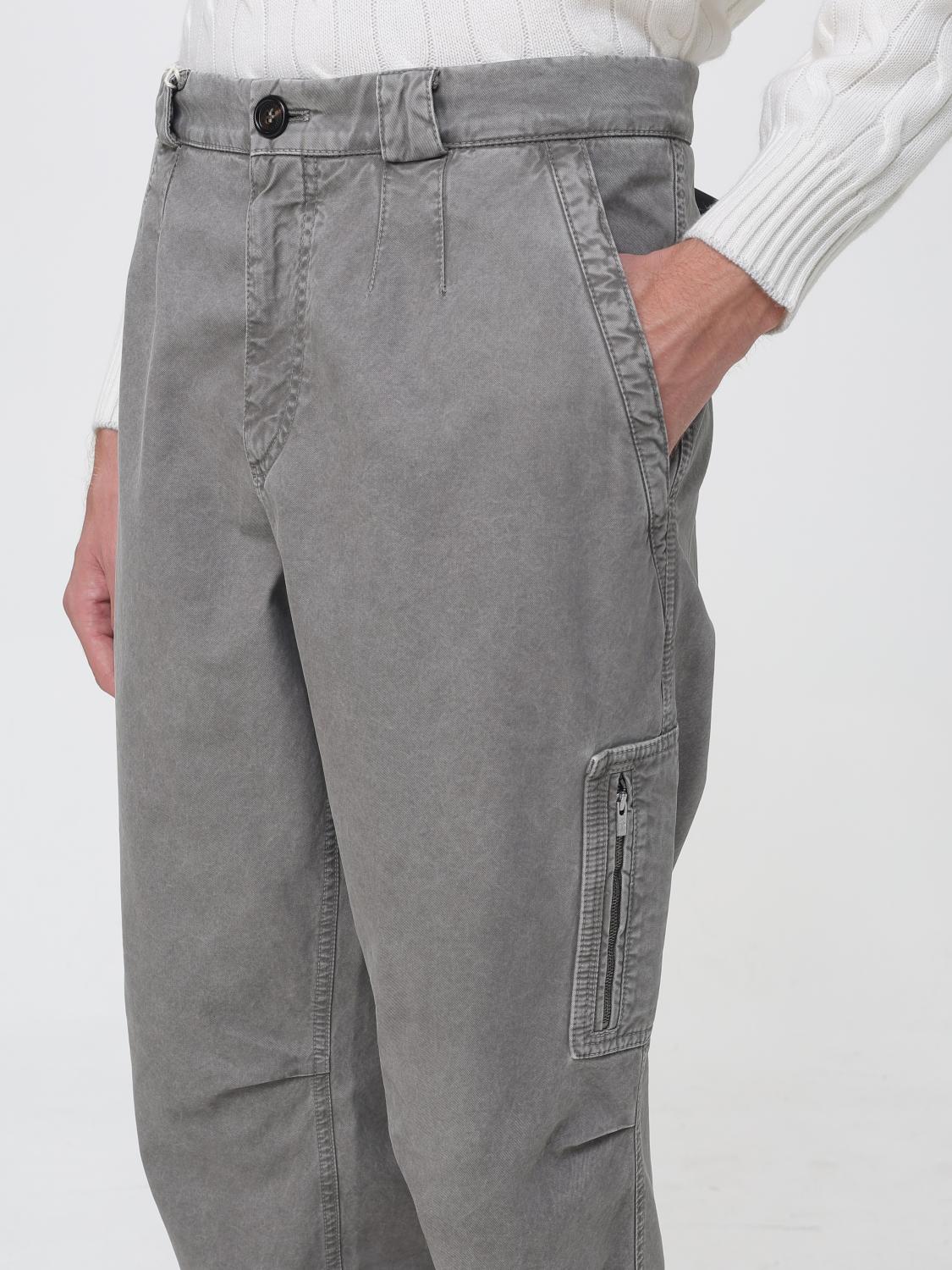 BRUNELLO CUCINELLI 팬츠: 팬츠 남성 Brunello Cucinelli, 그레이 - Img 5