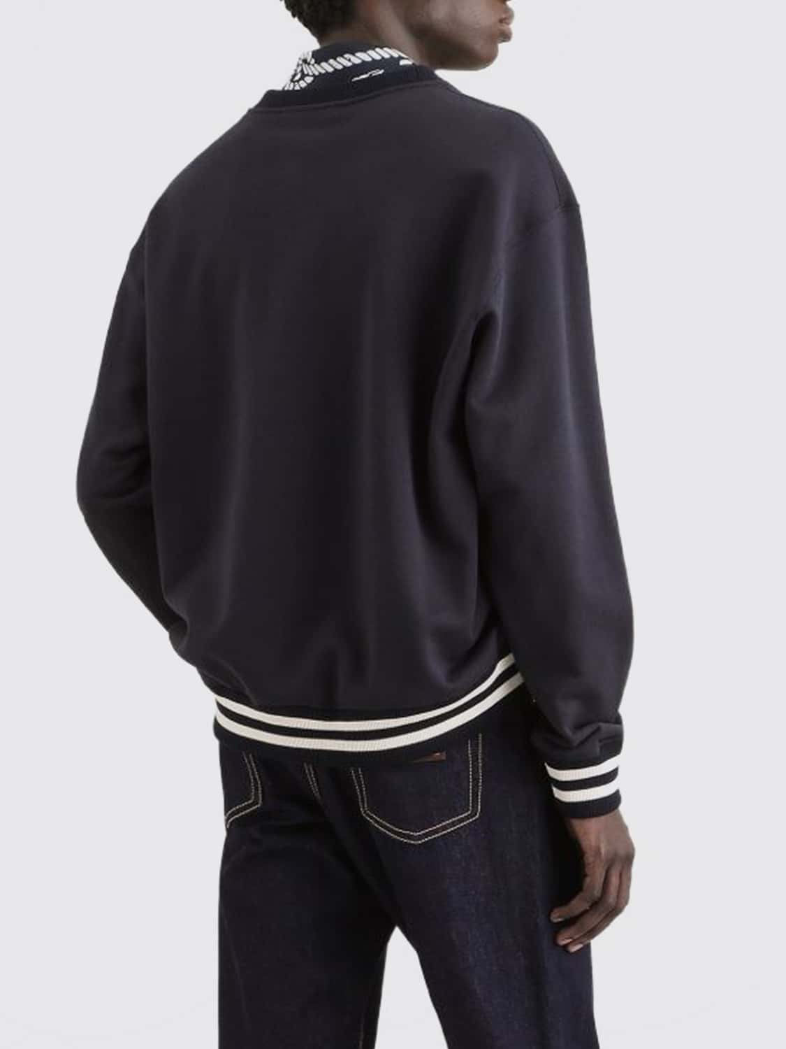 DOLCE & GABBANA SWEATSHIRT: Dolce & Gabbana Graphic Print Cotton Crewneck Sweatshirt with Logo, Blue - Img 2