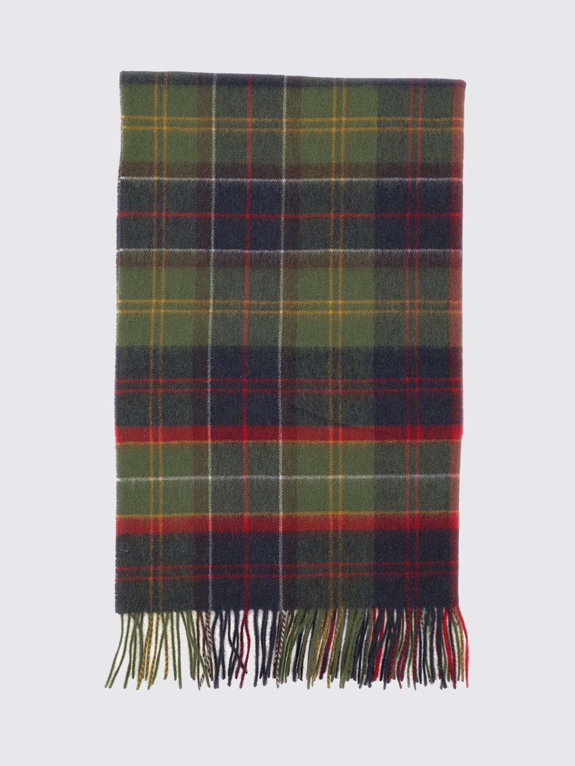 BARBOUR SCHAL: Tartan-Wollschal Barbour mit Fransensaum, Bunt - Img 1
