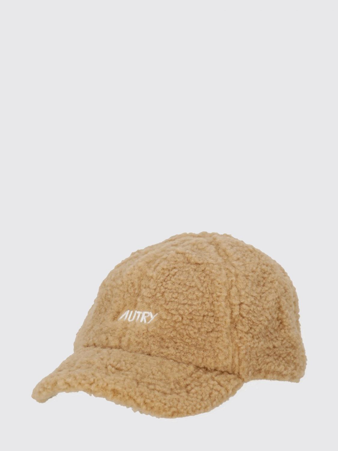 AUTRY HAT: Ribbed Wool Beanie Hat Autry with Turn-Up Cuff and Contrast Logo, Brown - Img 1