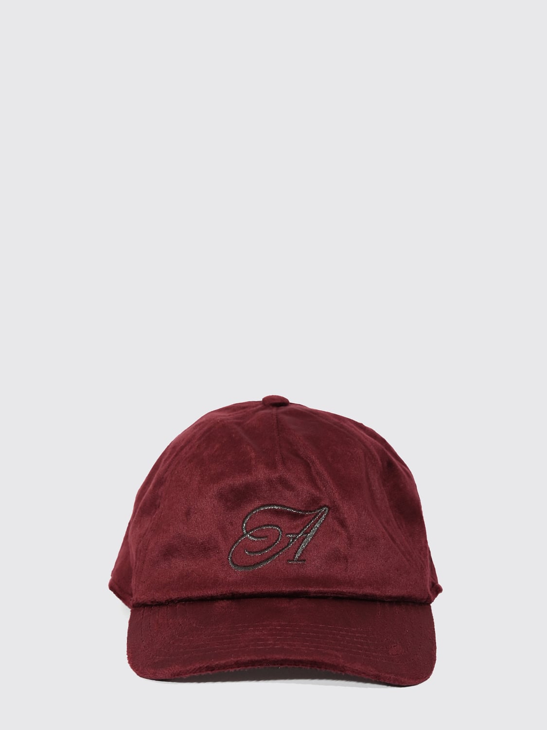 AUTRY CHAPEAU: Bonnet en laine côtelée Autry avec revers et logo contrastant, Bordeaux - Img 2