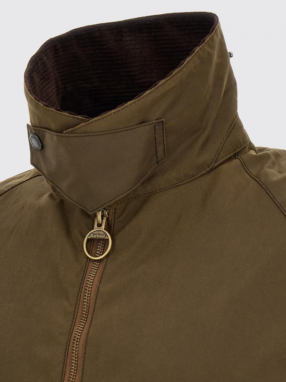 BARBOUR JACKET: Bedale Waxed Cotton Jacket Barbour with Corduroy Collar, Brown - Img 4