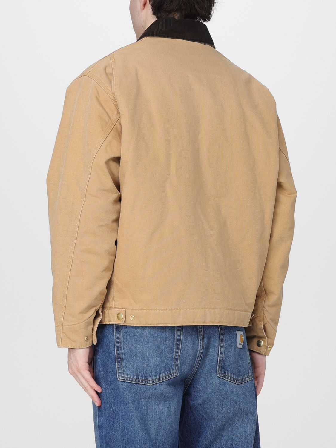CARHARTT WIP JACKE: Detroit Jacke Carhartt WIP aus Bio-Baumwolle mit Samtkragen, Beige - Img 2