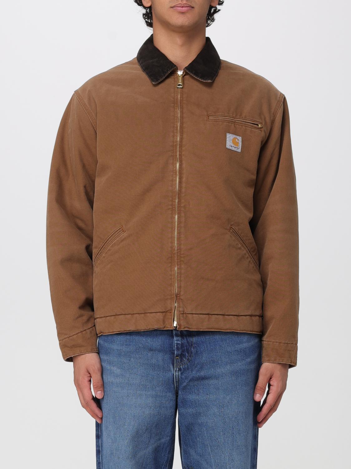 CARHARTT WIP ジャケット: CARHARTT WIP Detroit ベルベットカラー オーガニックコットンジャケット, ブラウン - Img 1