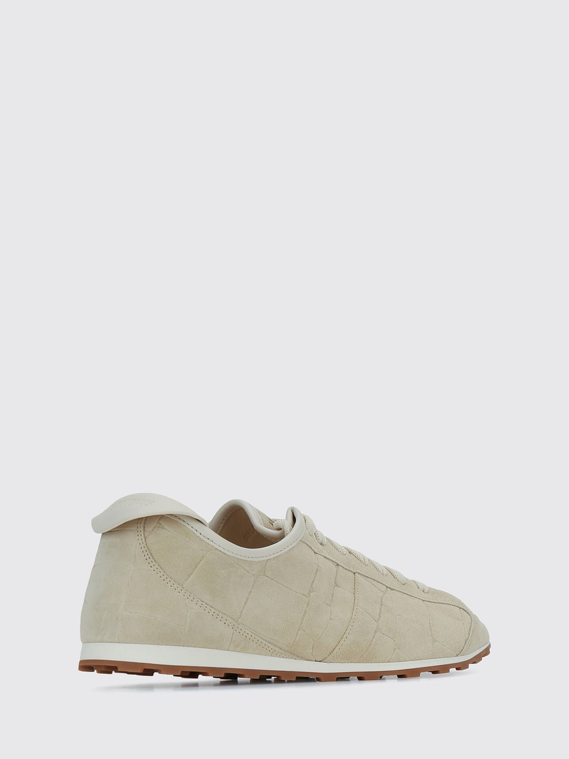 JACQUEMUS SNEAKERS: Sneakers Les Tennis Jacquemus in pelle di vitello scamosciata con suola dentellata, Avorio - Img 3