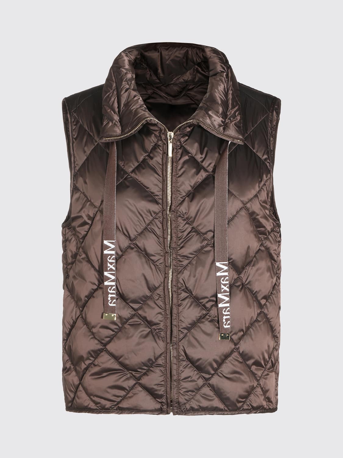 MAX MARA THE CUBE CHALECO: Chaleco acolchado Tregic Max Mara The Cube de nailon con cuello alto, Bronce - Img 2