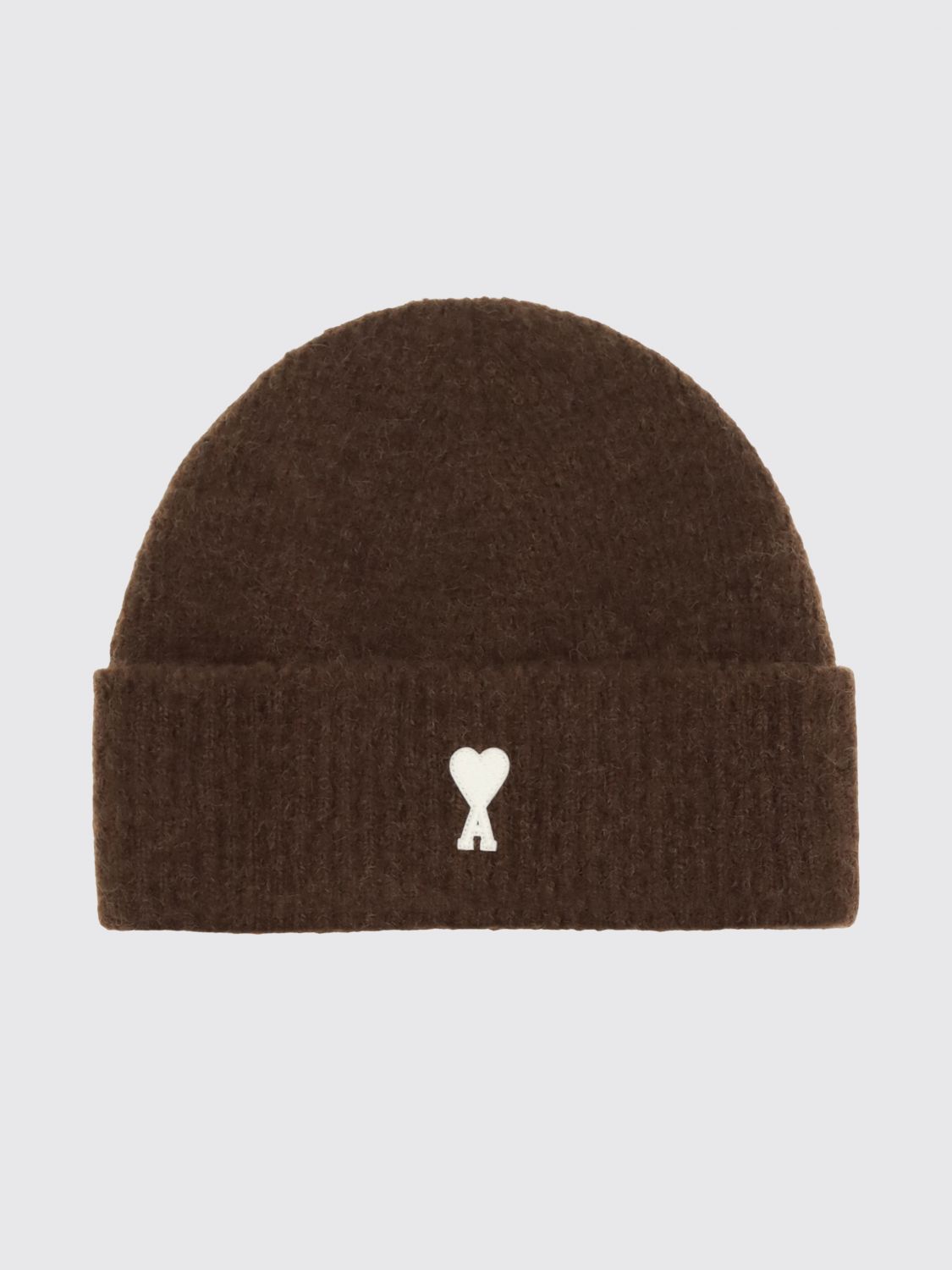 AMI PARIS HAT: Hat men Ami Paris, Brown - Img 1