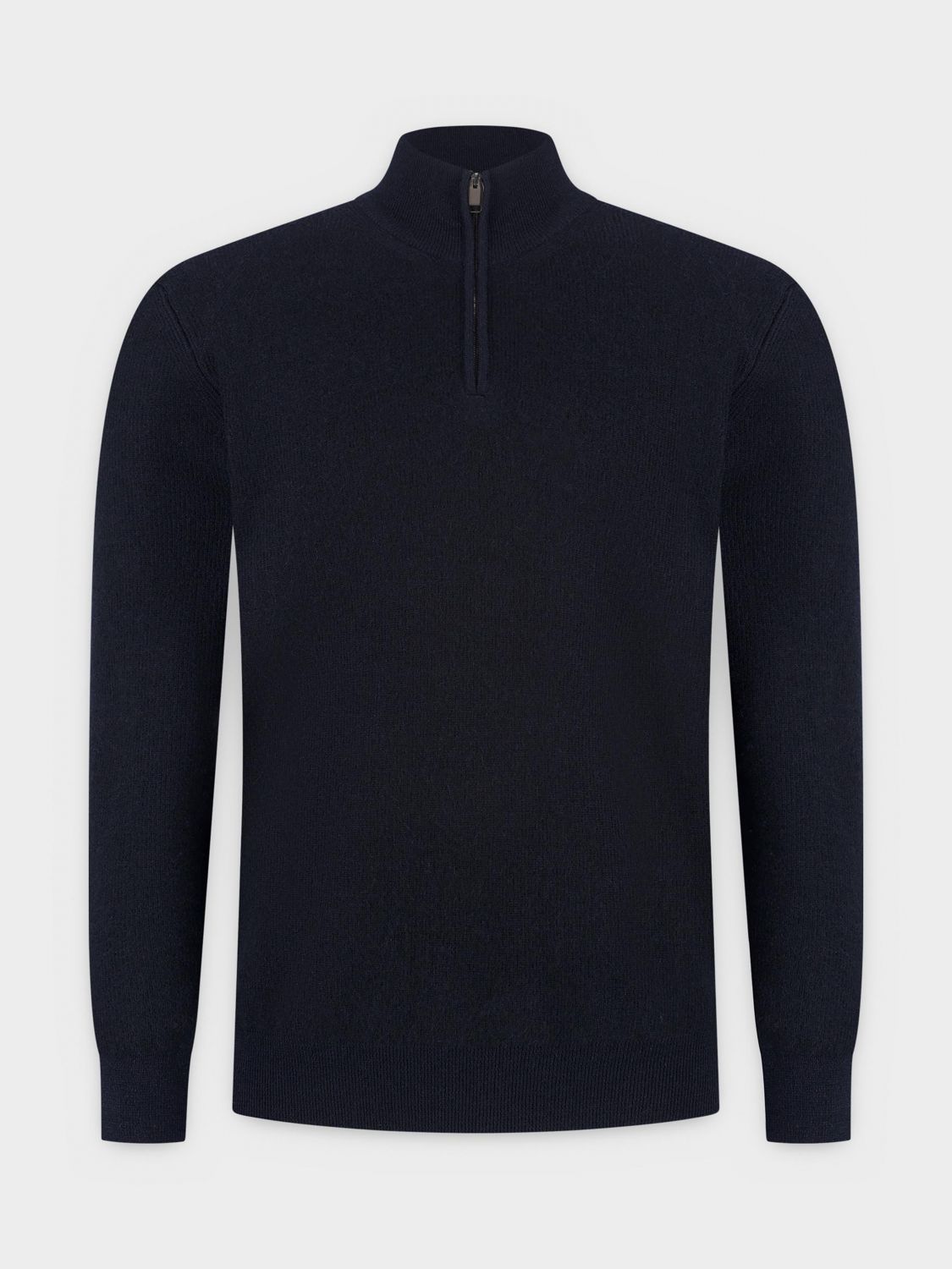 BRIONI SWEATER: Brioni Half-Zip Turtleneck Jumper in Cashmere and Wool Blend, Navy - Img 2