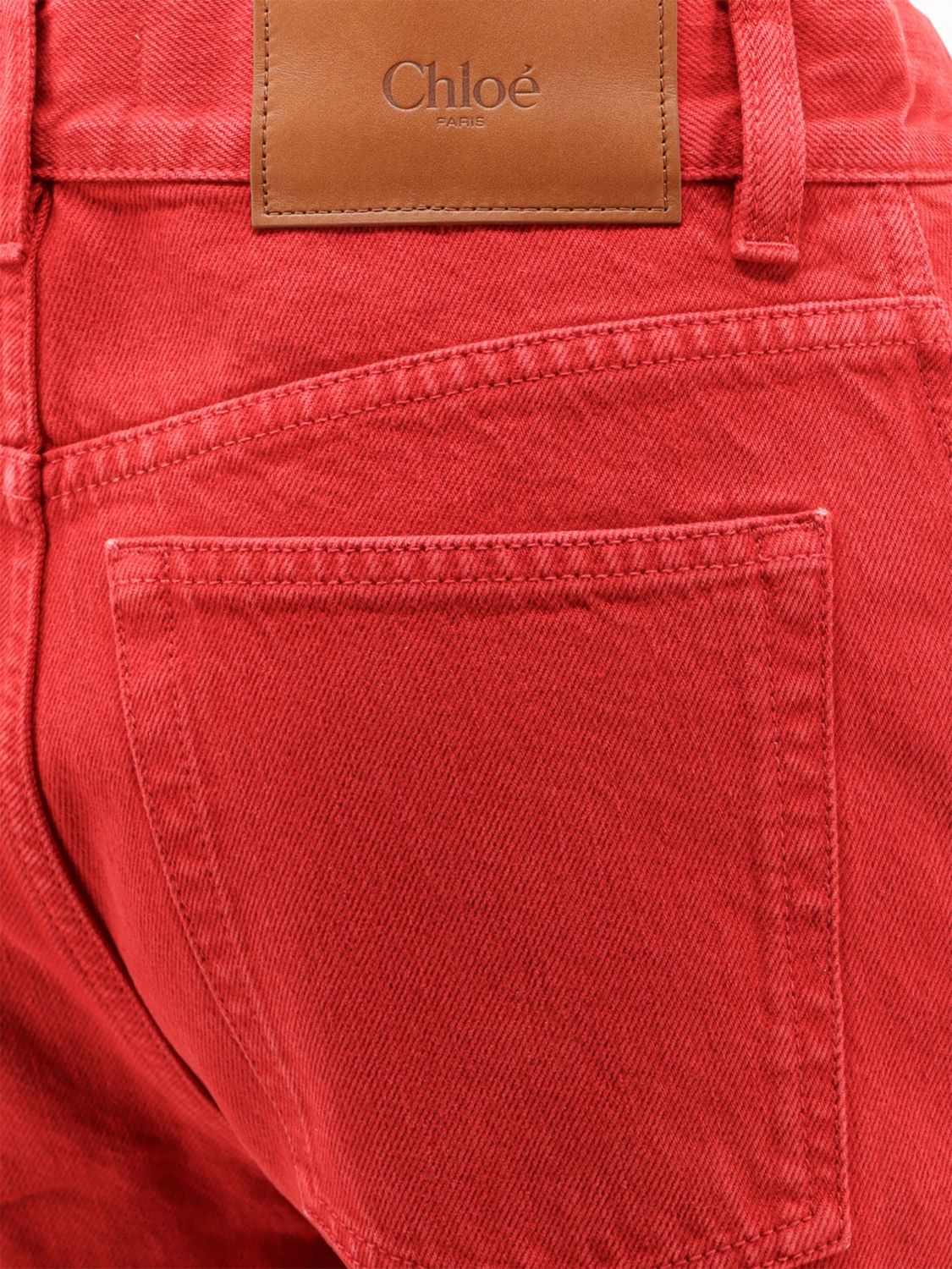 CHLOÉ VAQUEROS: Vaqueros mujer ChloÉ, Rojo - Img 4