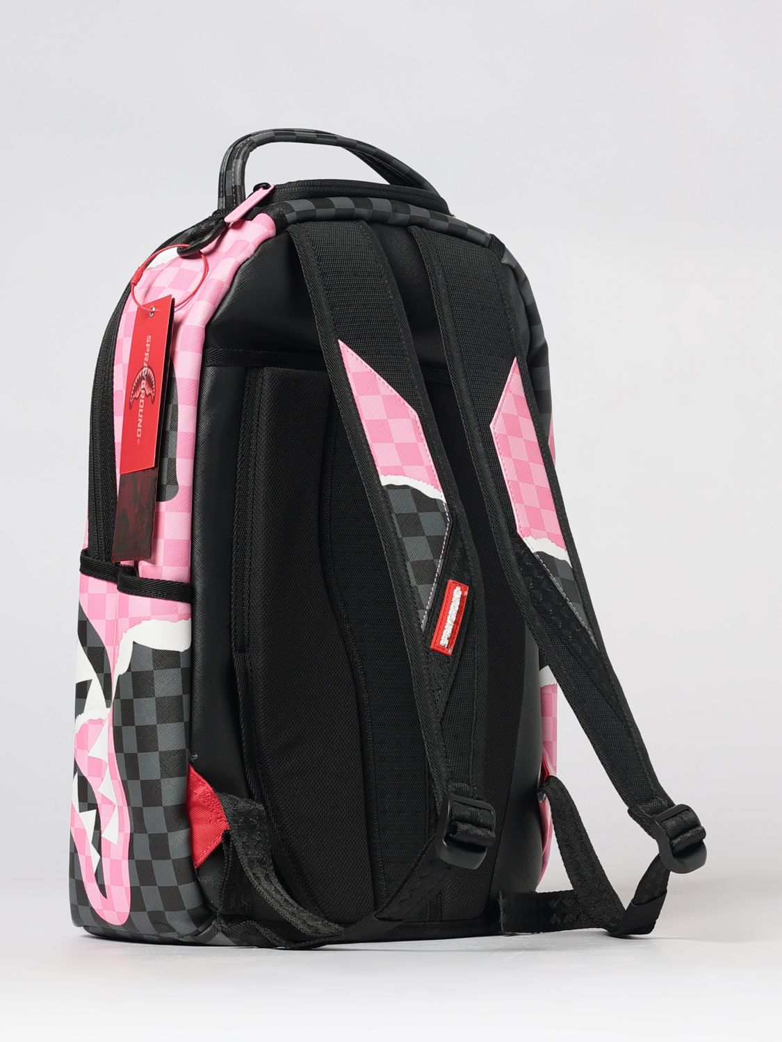 SPRAYGROUND 백팩: SPRAYGROUND 핑크 팬더 온 더 런 체크 프린트 백팩, 멀티컬러 - Img 2