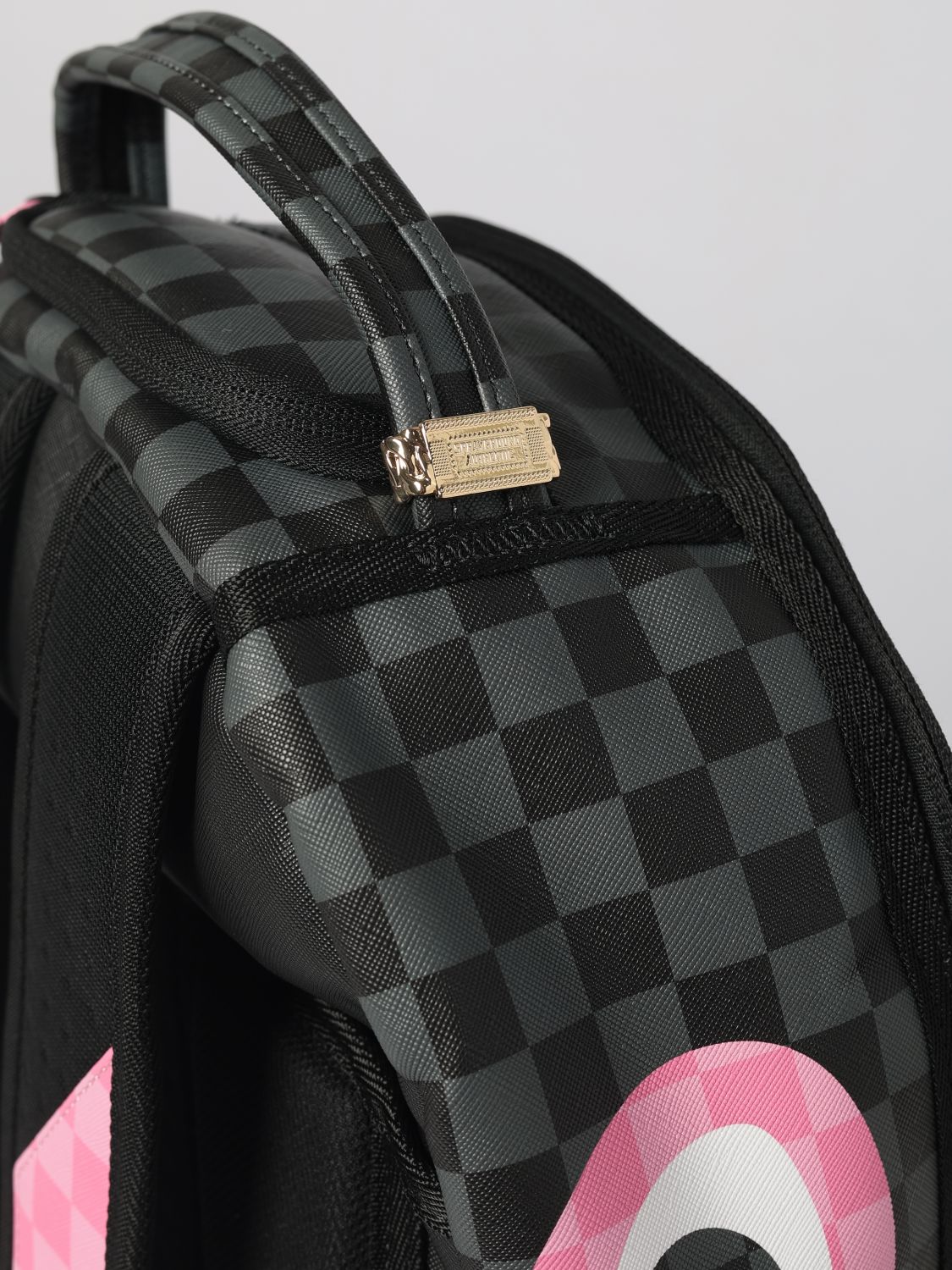 SPRAYGROUND 백팩: SPRAYGROUND 핑크 팬더 온 더 런 체크 프린트 백팩, 멀티컬러 - Img 3