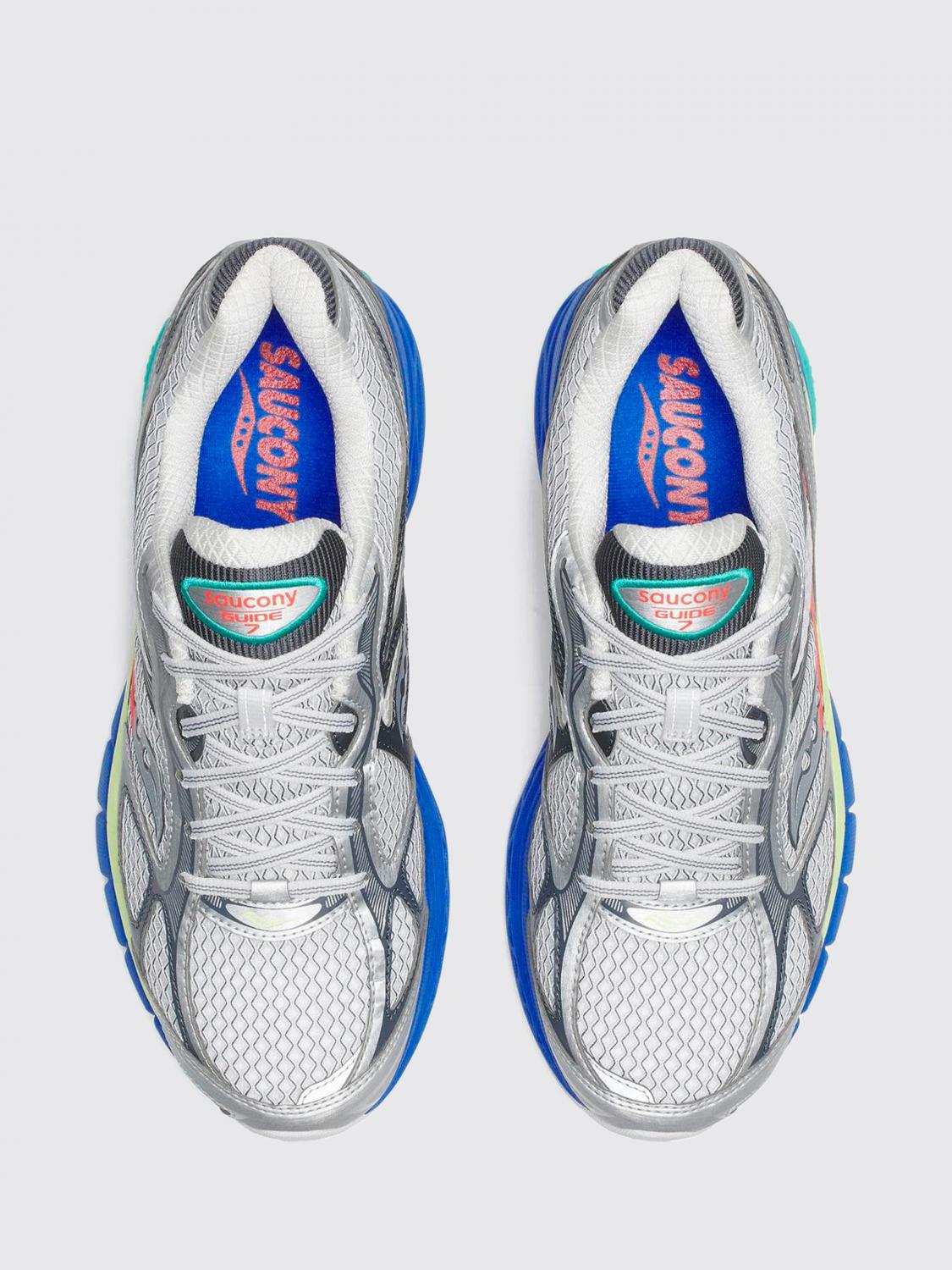 SAUCONY SNEAKERS: Saucony Progrid Guide 7 Low-Top Sneakers in Mesh and Synthetic Materials, Silver - Img 3