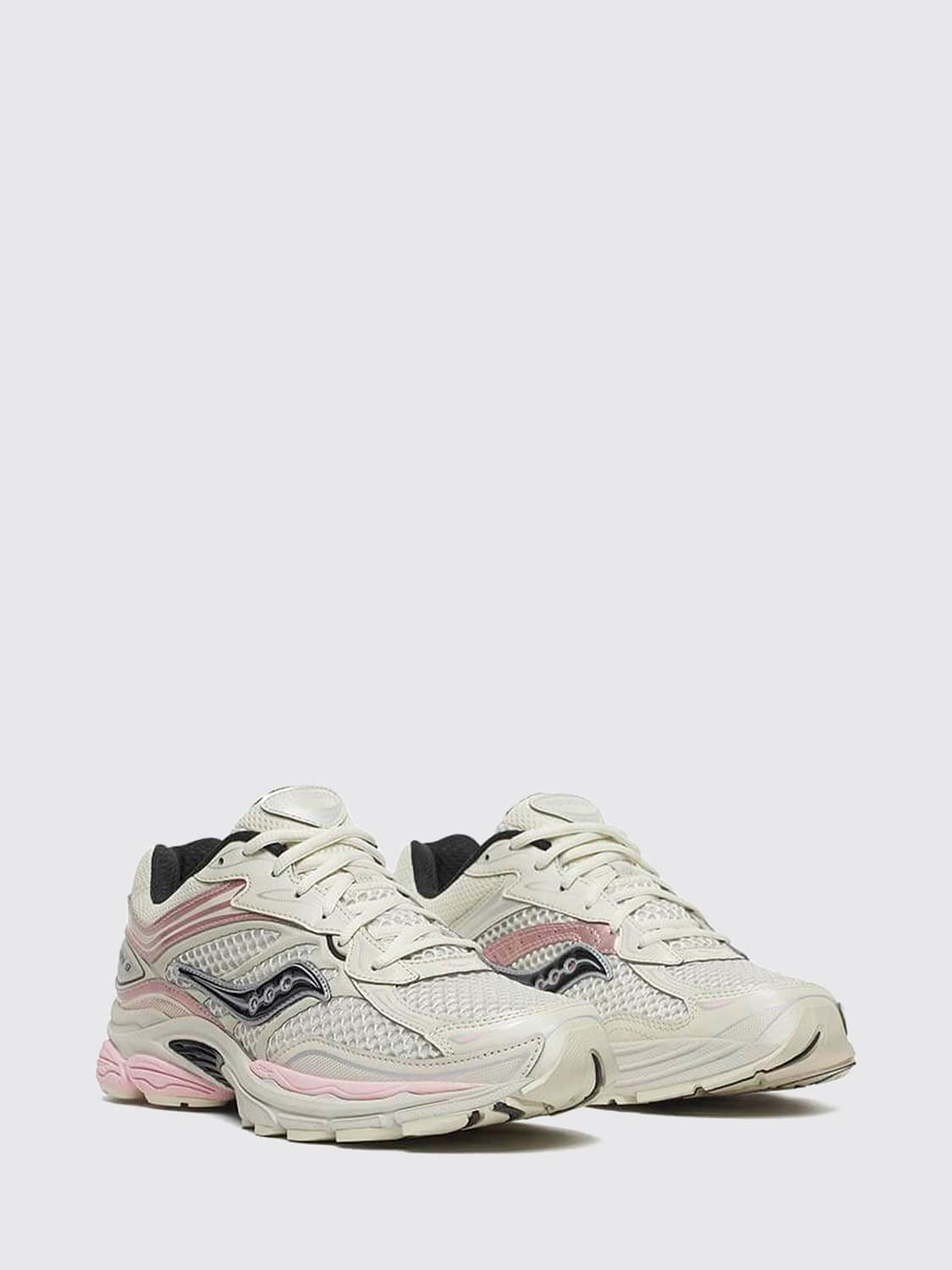 SAUCONY SNEAKERS: Sneakers ProGrid Omni 9 OG Saucony low top stringate con dettagli in mesh, Rosa - Img 2