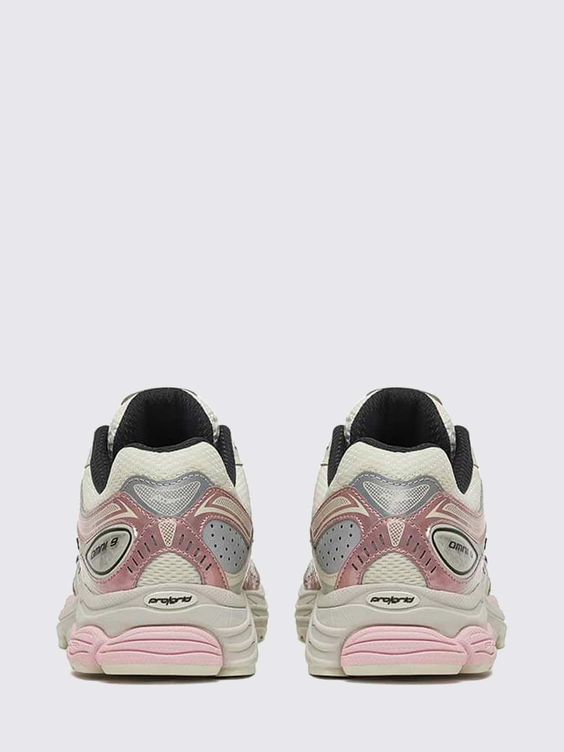 SAUCONY SNEAKERS: Sneakers ProGrid Omni 9 OG Saucony low top stringate con dettagli in mesh, Rosa - Img 3