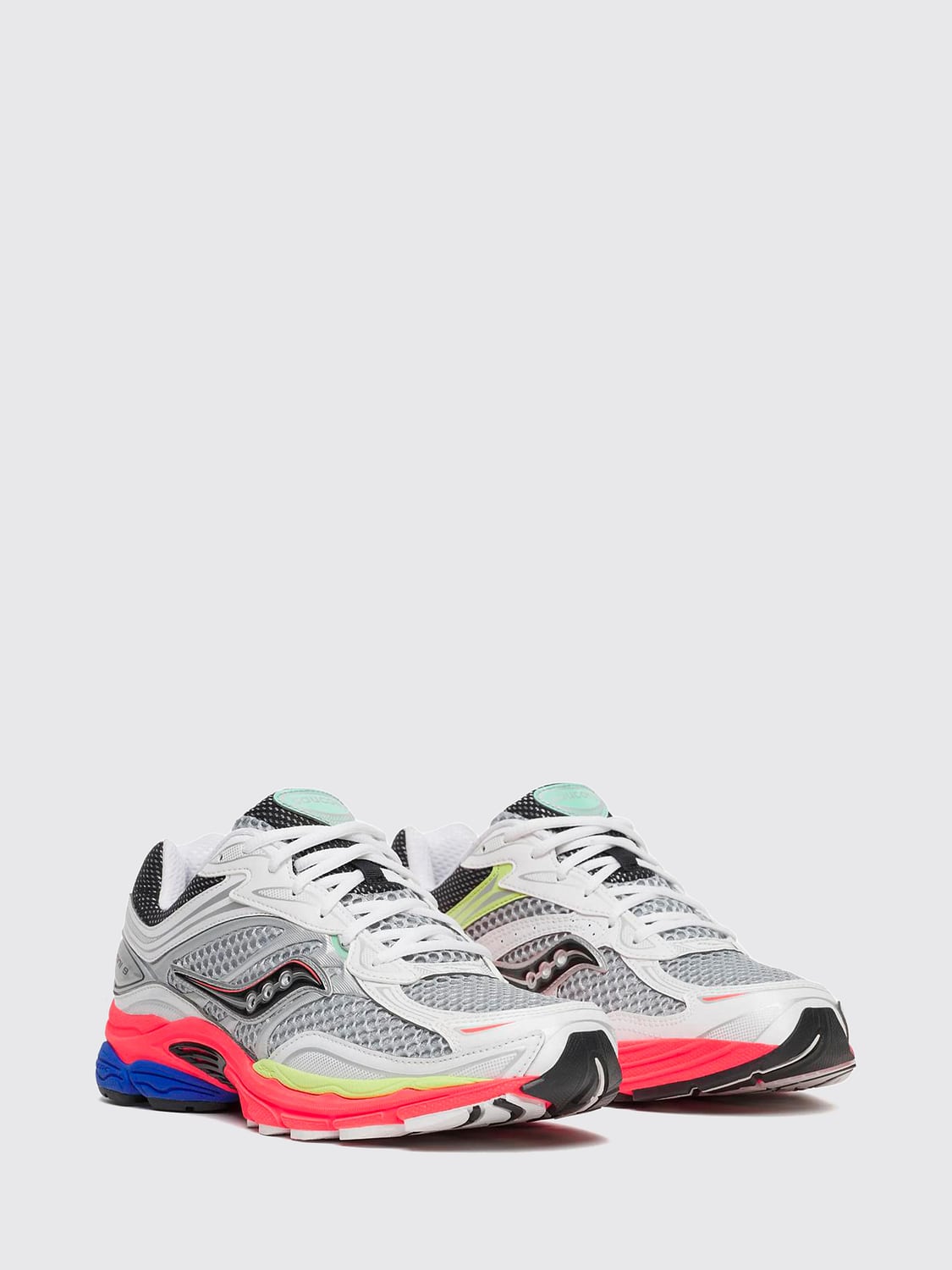 SAUCONY SNEAKERS: Sneakers ProGrid Omni 9 OG Saucony low top stringate con dettagli in mesh, Bianco 2 - Img 2