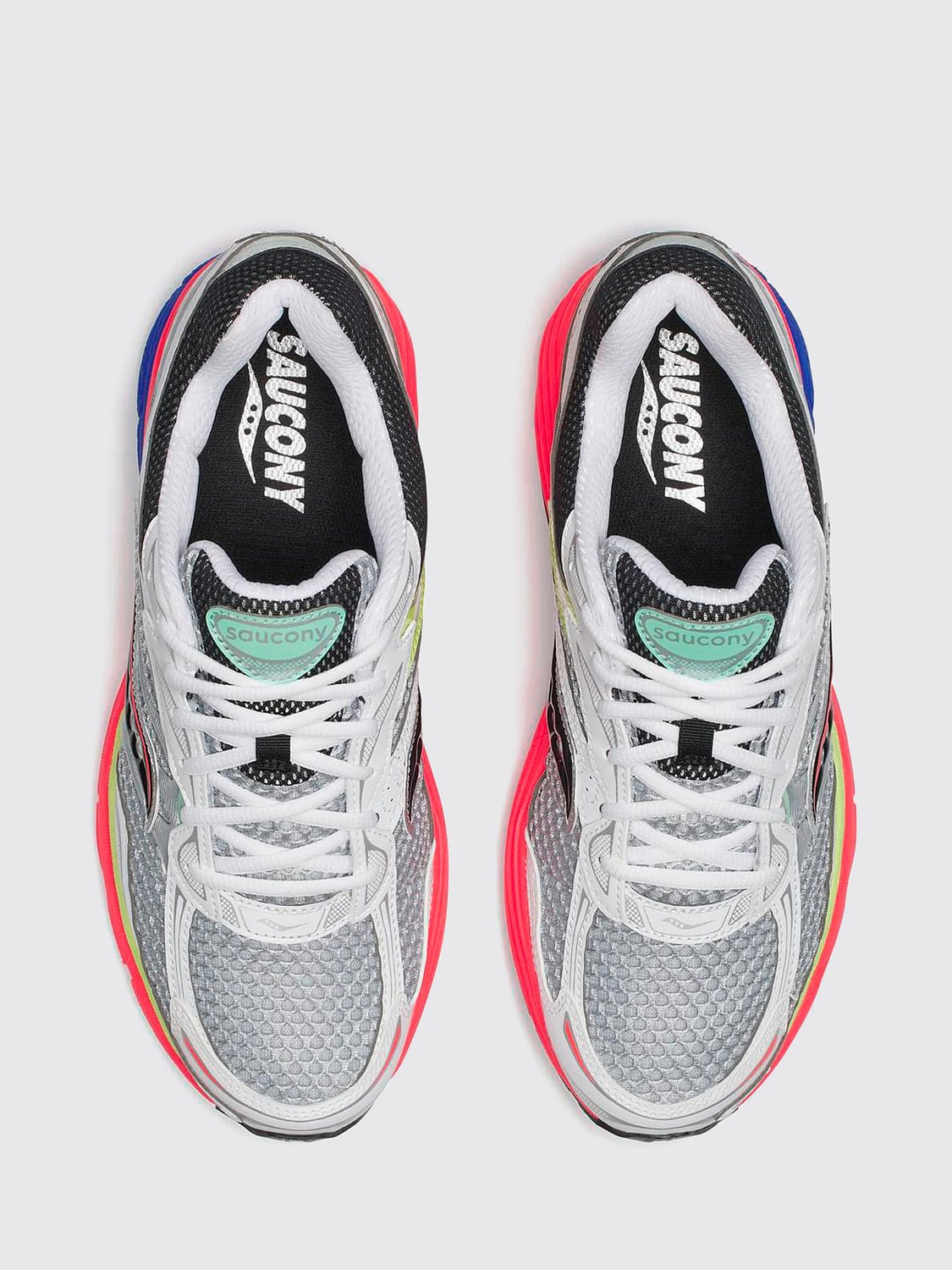 SAUCONY SNEAKERS: Sneakers ProGrid Omni 9 OG Saucony low top stringate con dettagli in mesh, Bianco 2 - Img 3