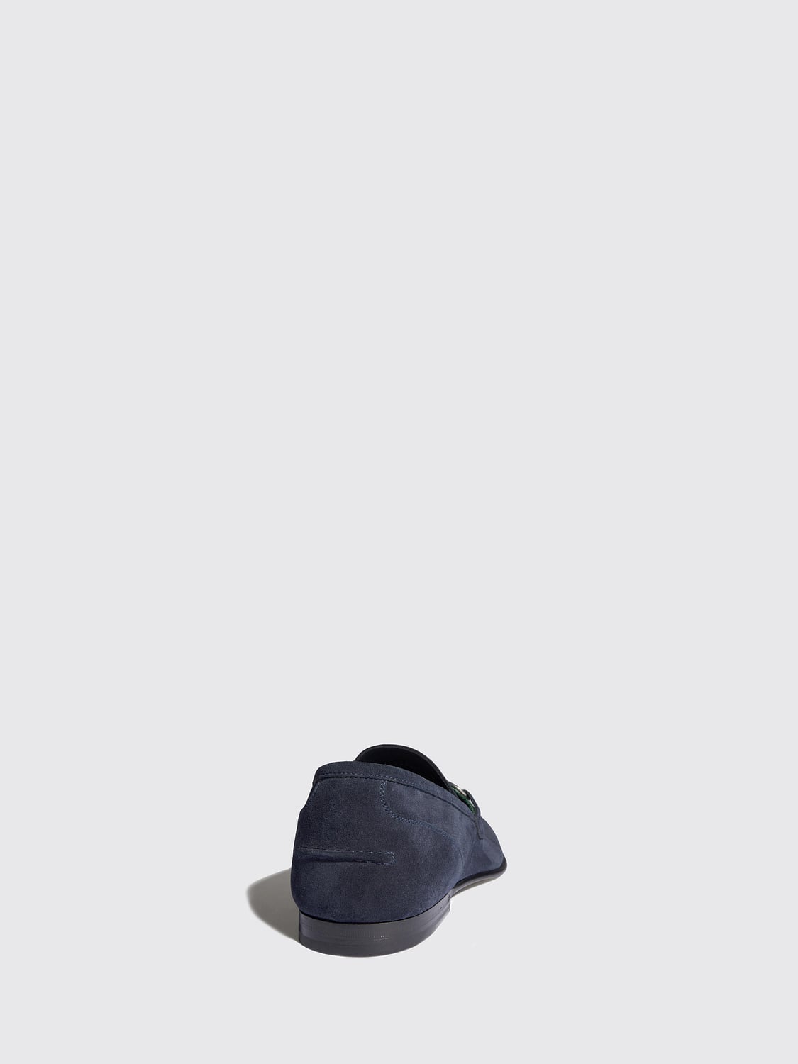 GUCCI LOAFERS: Gucci Como Suede Loafers with Horsebit and Web Detail, Blue - Img 2