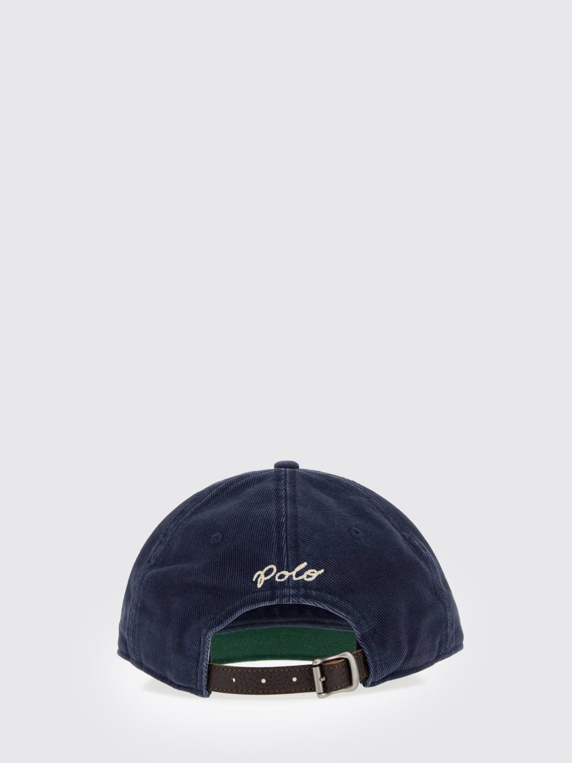 POLO RALPH LAUREN HAT: Polo Ralph Lauren Cotton Twill Baseball Cap with Embroidered Logo, Navy - Img 3