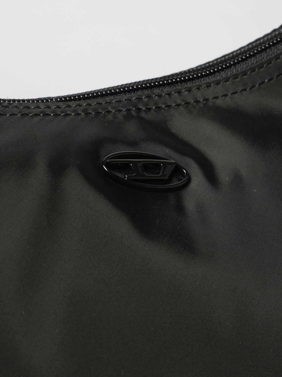 DIESEL BORSA A TRACOLLA: Borsa a tracolla D-Pack Diesel in nylon con logo Oval D, Nero - Img 3