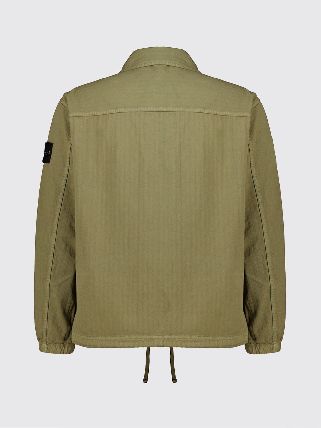 STONE ISLAND JACKE: Stone Island Overshirt aus Baumwolltweed mit Compass-Logo, Grün - Img 3