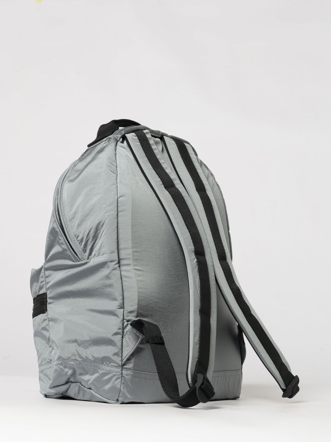 STONE ISLAND BACKPACK: Stone Island Nylon Backpack with Adjustable Shoulder Straps and Compass Logo Patch, Grey - Img 2