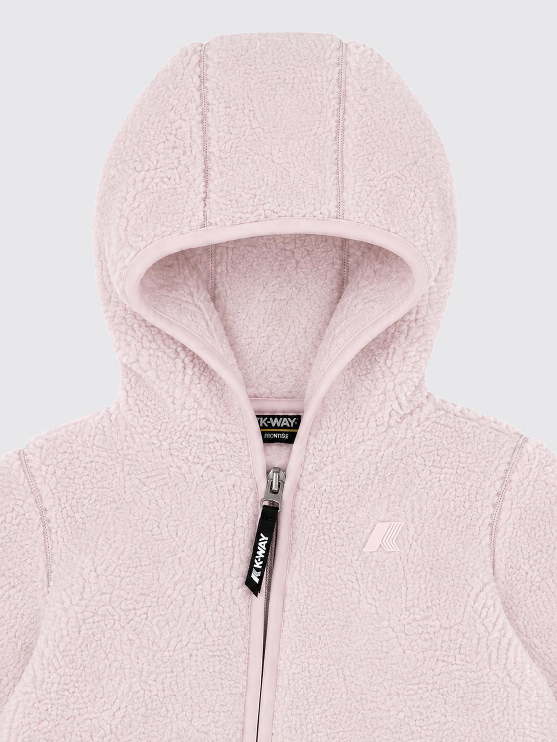 K-WAY COMBINAISON: Combinaison K-WAY en polaire pour garçon avec capuche et fermeture zippée, Rose - Img 3
