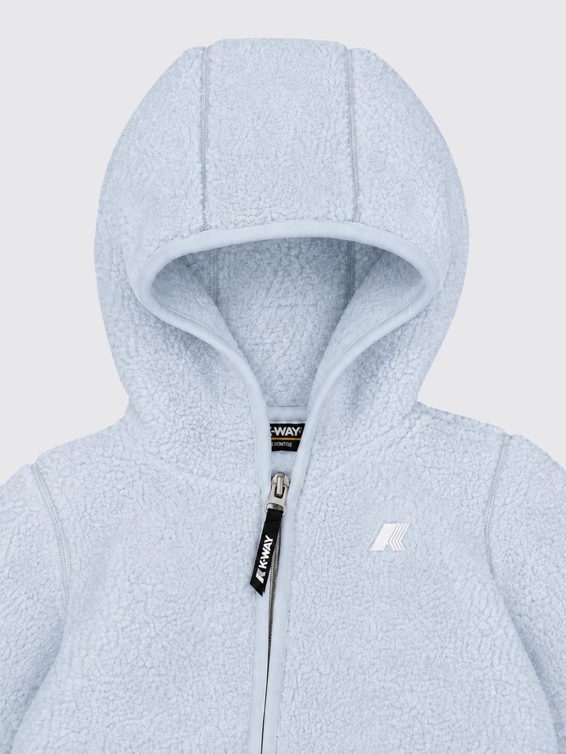 K-WAY COMBINAISON: Combinaison K-WAY en polaire pour garçon avec capuche et fermeture zippée, Bleu Azur - Img 3