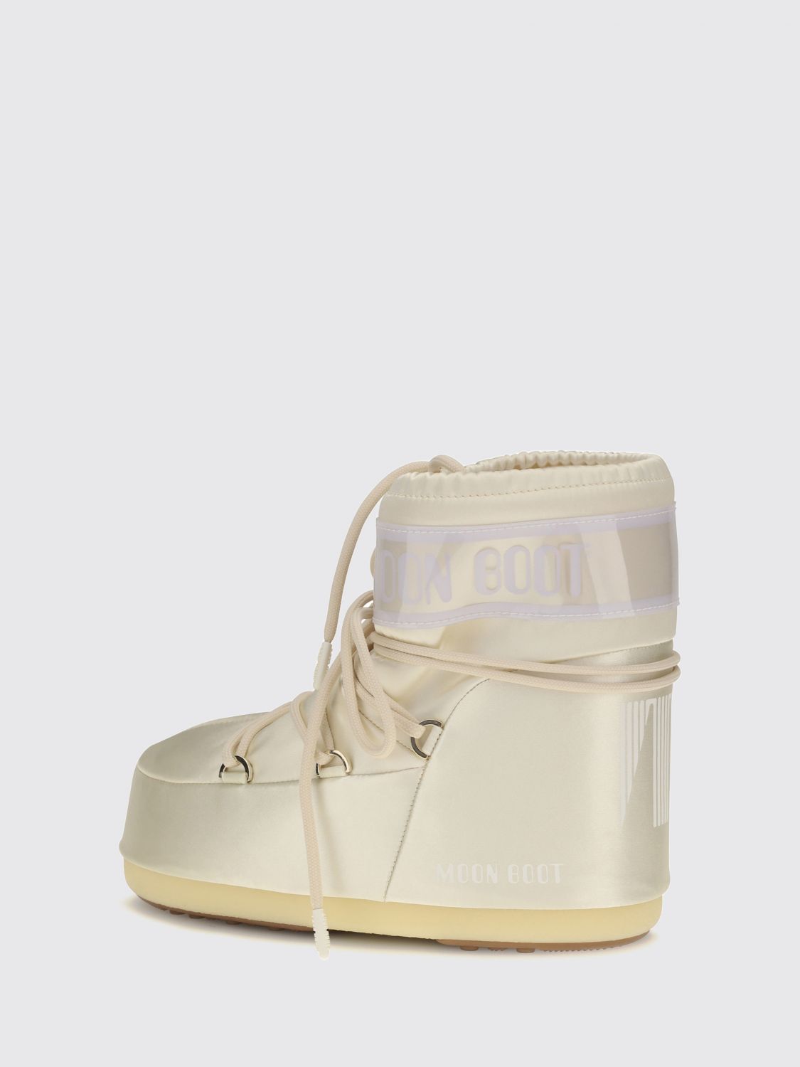 MOON BOOT STIEFEL: Moon Boot Icon niedrige zweifarbige Schneestiefel mit verstellbaren Schnürsenkeln, Yellow Cream - Img 3