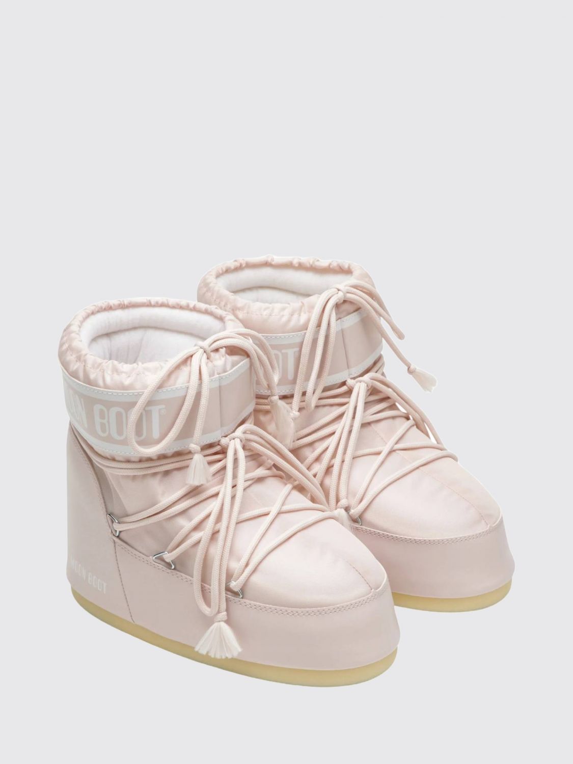 MOON BOOT STIEFEL: Moon Boot Icon niedrige zweifarbige Nylon-Schneestiefel mit Logo, Pink - Img 2