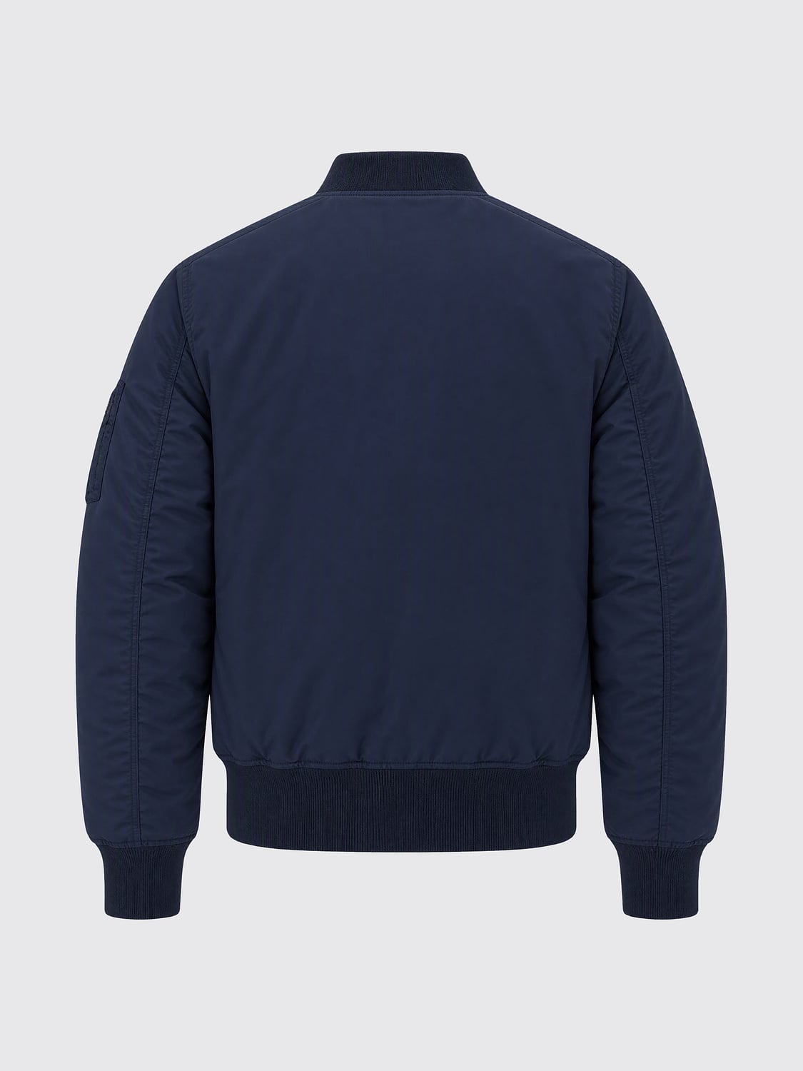 ALPHA INDUSTRIES JACKET: Relaxed Fit Nylon Bomber Jacket Alpha Industries with Contrast Logo, Blue - Img 3