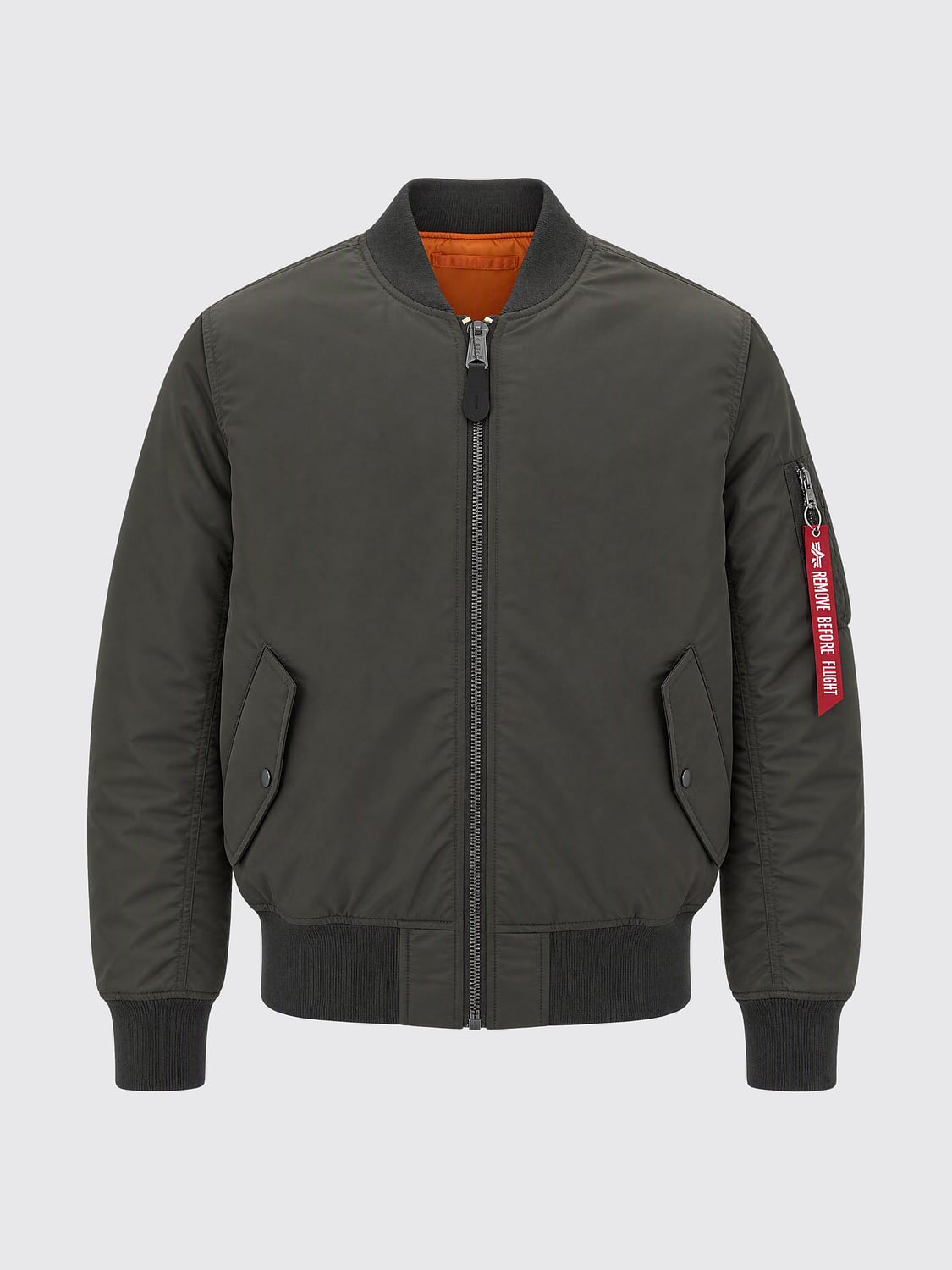ALPHA INDUSTRIES JACKET: Relaxed Fit Nylon Bomber Jacket Alpha Industries with Contrast Logo, Grey - Img 2