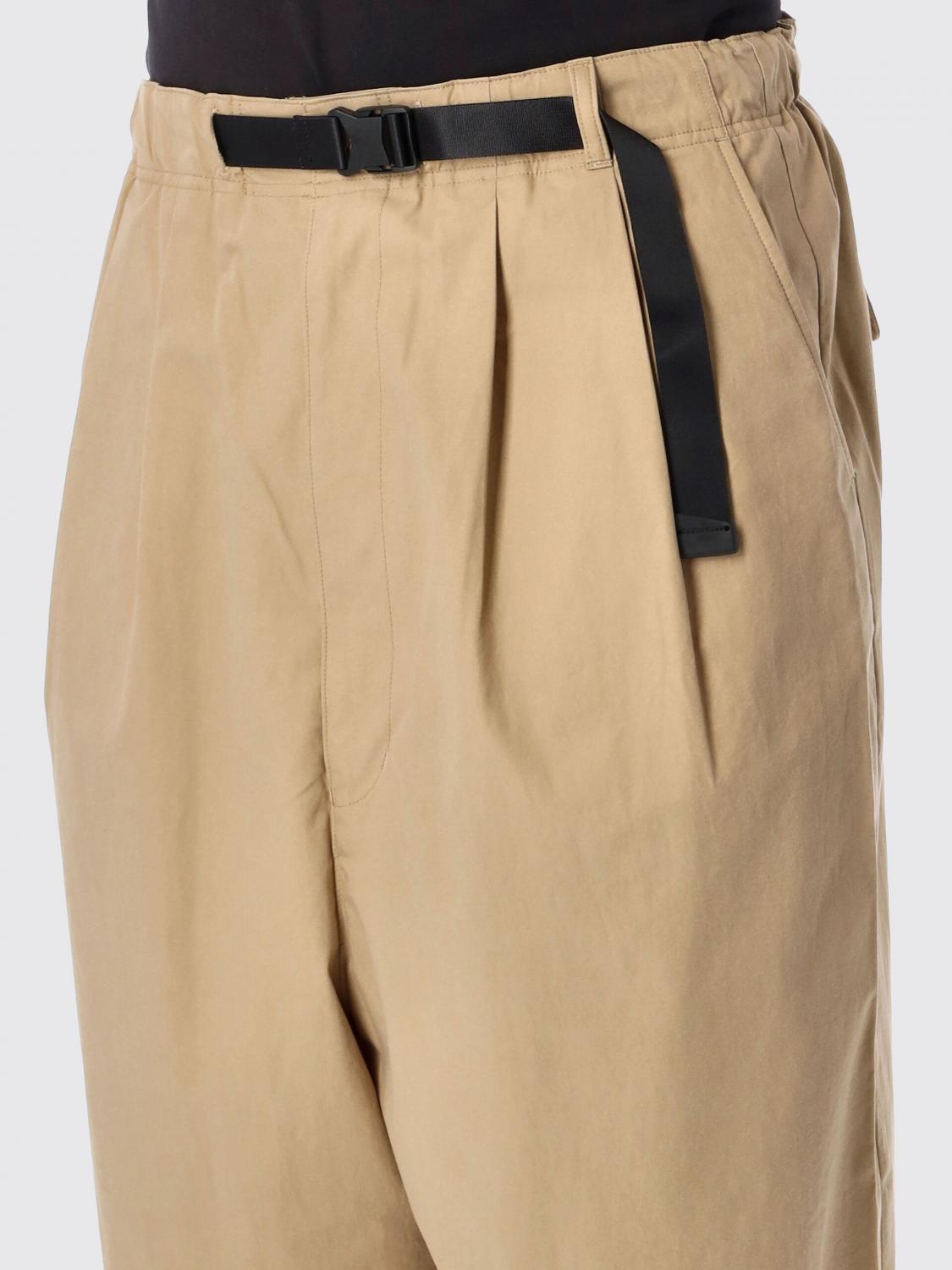 COMME DES GARÇONS HOSE: Weit geschnittene Baumwollhose Comme des Garçons mit Bundfalten und Kordelzug, Beige - Img 3