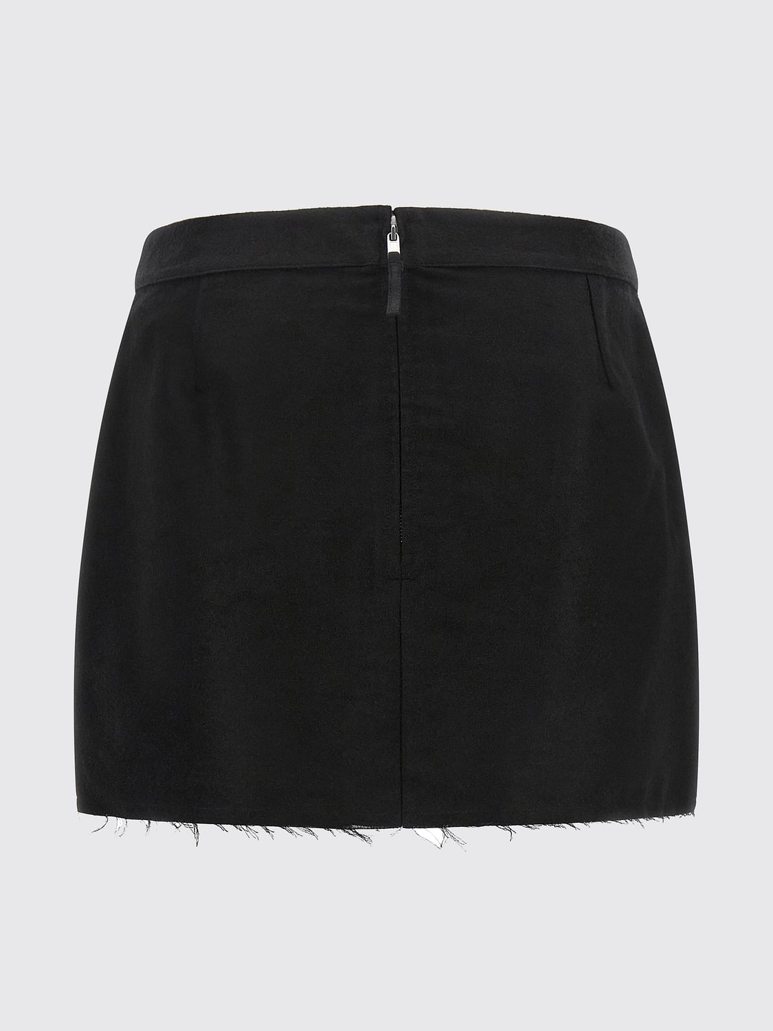 RICK OWENS ROCK: Bleistift-Minirock Rick Owens aus Ramie und Baumwolle mit rückseitigem Verschluss, Schwarz - Img 2