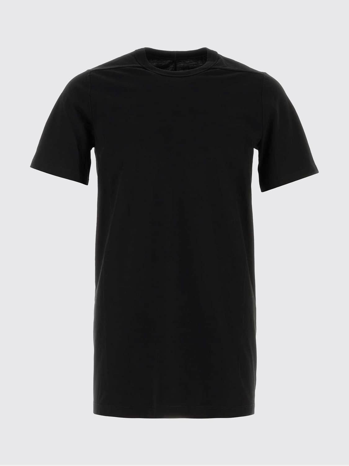 RICK OWENS T-SHIRT: T-Shirt Rick Owens mit Rundhalsausschnitt aus reiner Baumwolle in zeitgenössischem Design, Schwarz - Img 2