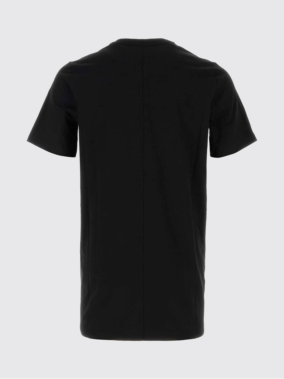RICK OWENS T-SHIRT: T-Shirt Rick Owens mit Rundhalsausschnitt aus reiner Baumwolle in zeitgenössischem Design, Schwarz - Img 3