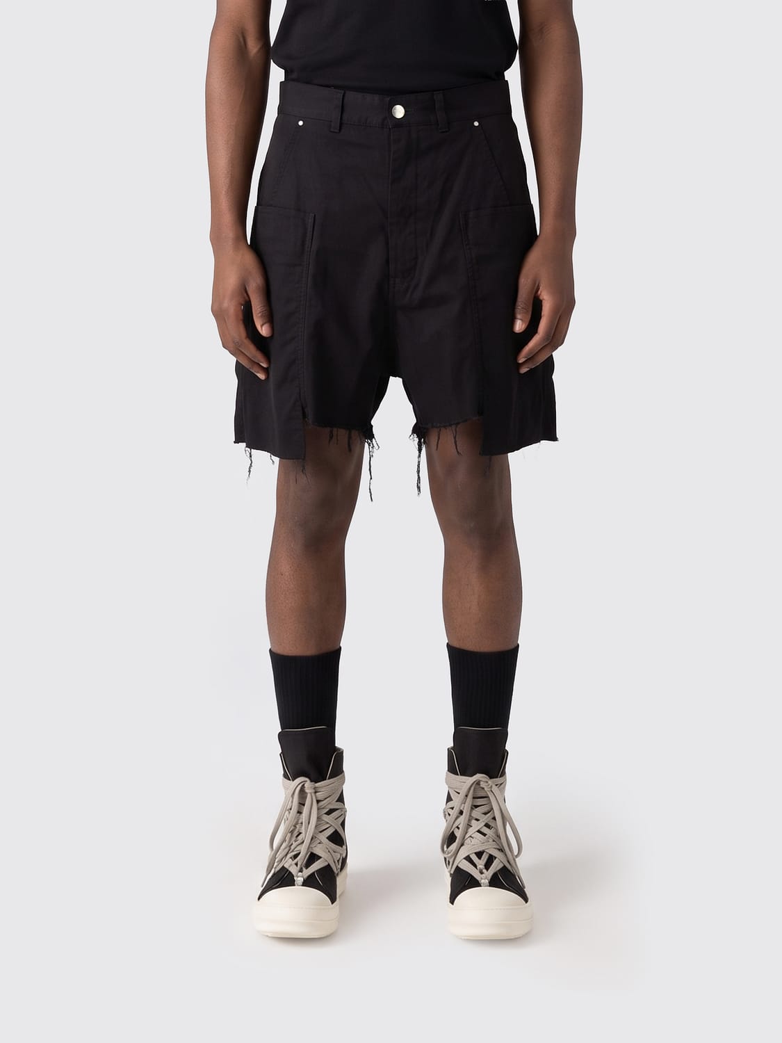 RICK OWENS SHORTS: Shorts herren Rick Owens, Schwarz - Img 1