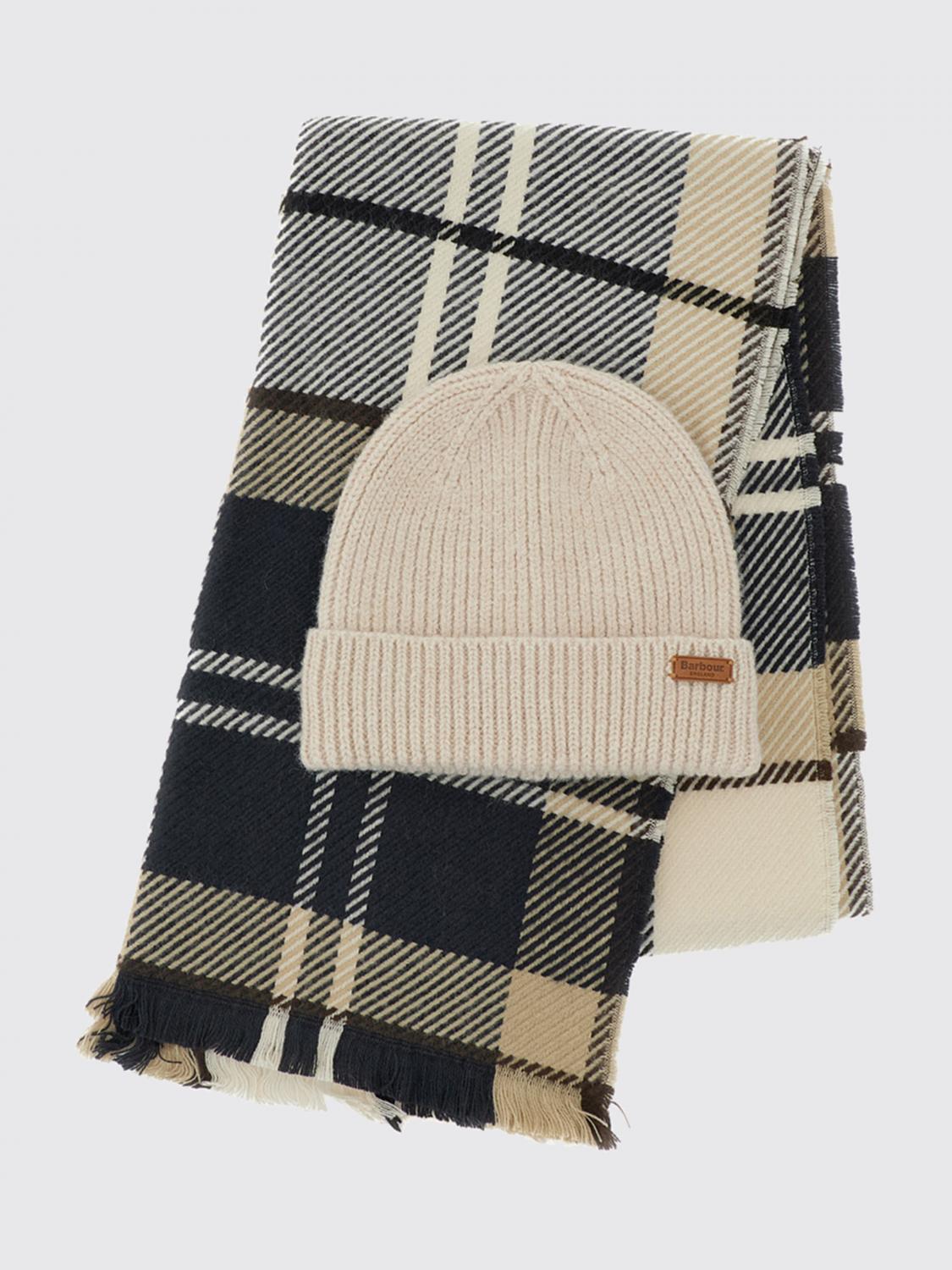 BARBOUR SCHAL: Zweiteiliges Geschenkset von Barbour mit Schal und Mütze mit Tartanmuster, Fa01 - Img 1