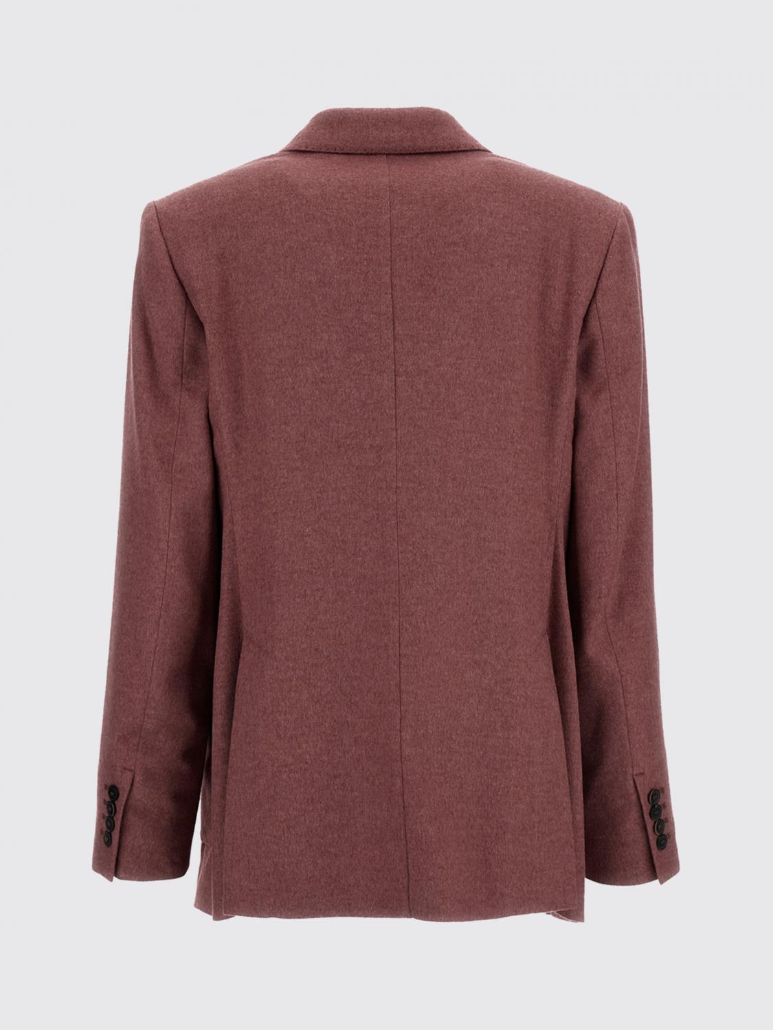MAX MARA CHAQUETA: Blazer de doble botonadura Max Mara en mezcla de seda y cachemir con solapas de pico, Rosa - Img 3