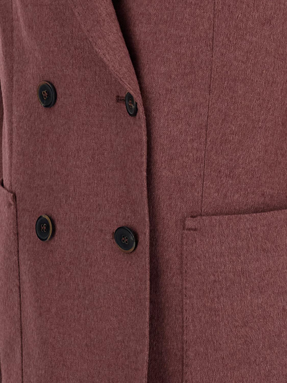MAX MARA CHAQUETA: Blazer de doble botonadura Max Mara en mezcla de seda y cachemir con solapas de pico, Rosa - Img 4