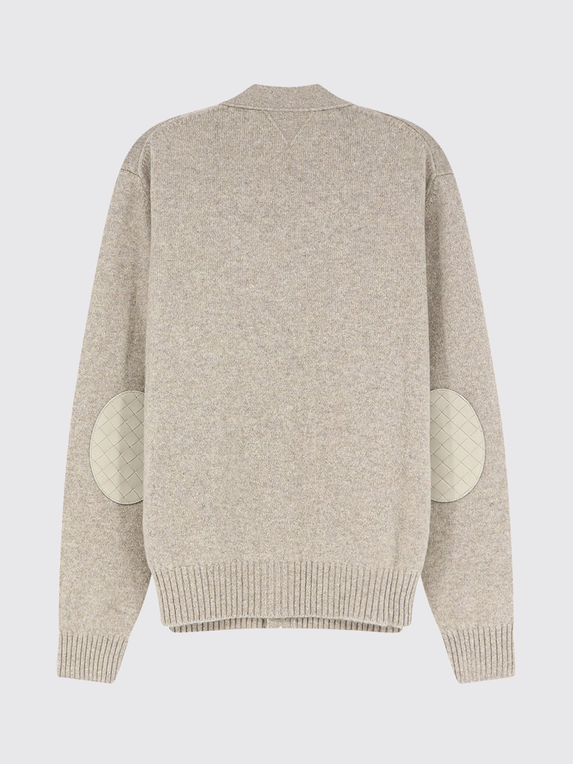 BOTTEGA VENETA PULLOVER: Kaschmirmischung-Cardigan Bottega Veneta mit V-Ausschnitt und Kontrast-Patches, Natural - Img 2