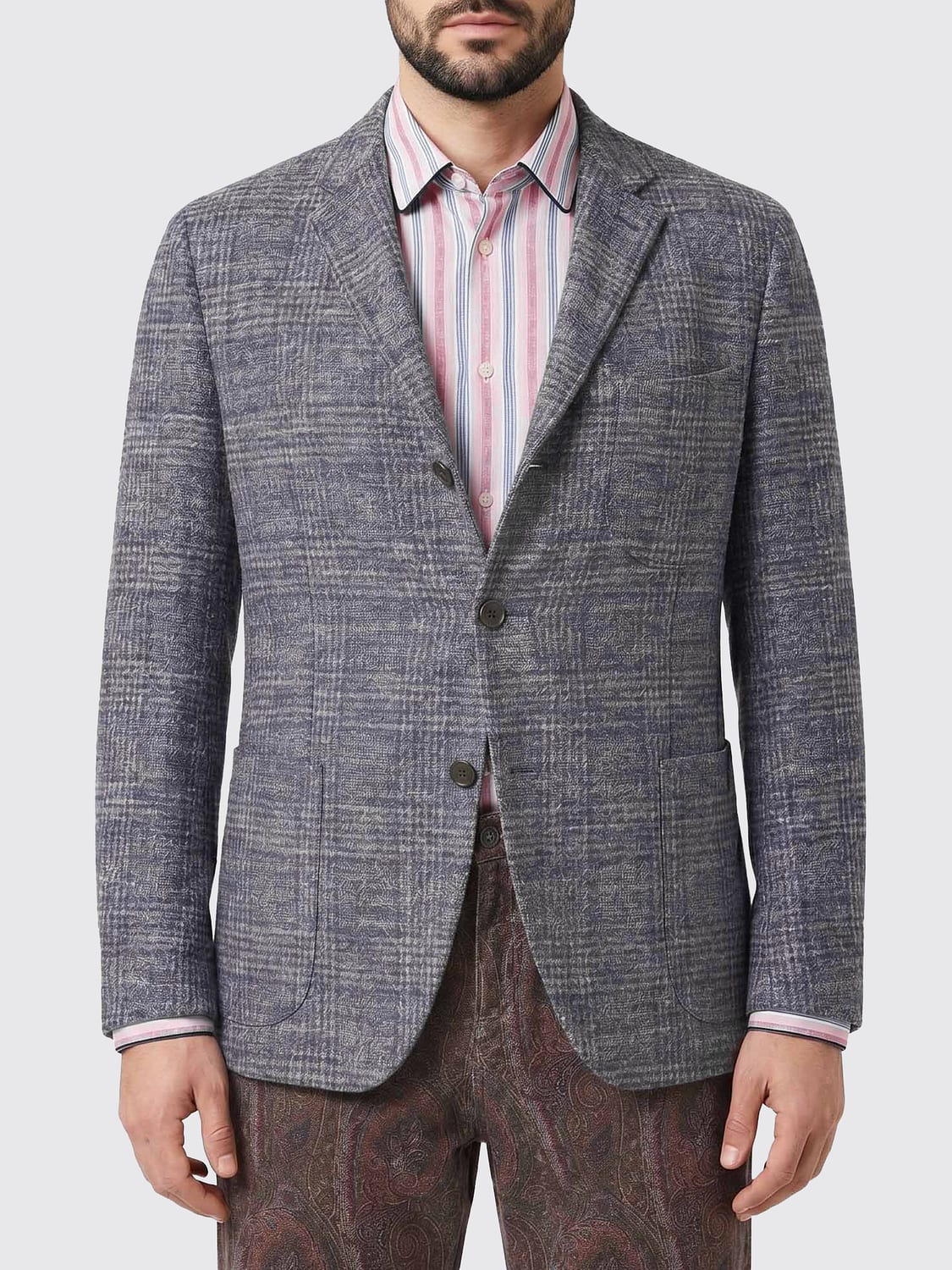 ETRO JACKET: Jacket men Etro, Blue - Img 1