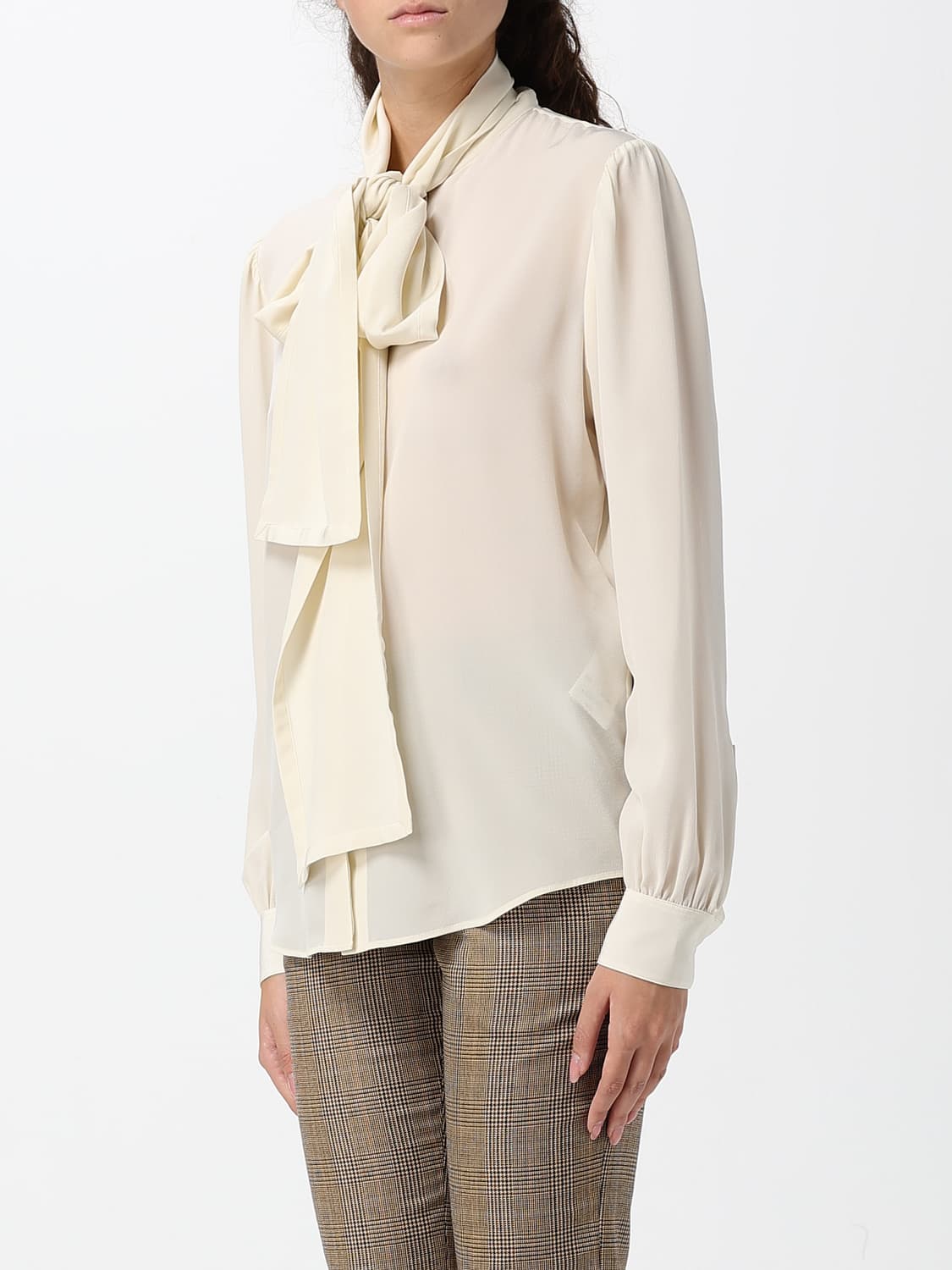 SAINT LAURENT HEMDBLUSE: Shorts damen Saint Laurent, Ivory - Img 4