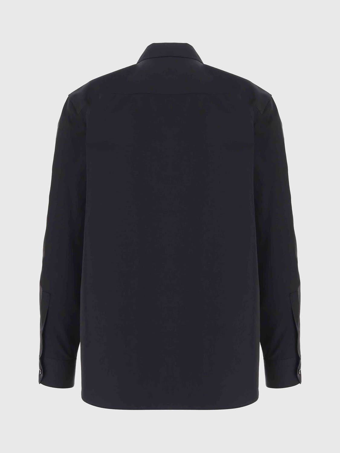 SAINT LAURENT HEMD: Baumwollhemd Saint Laurent mit Reißverschluss und YSL-Monogramm, Schwarz - Img 3