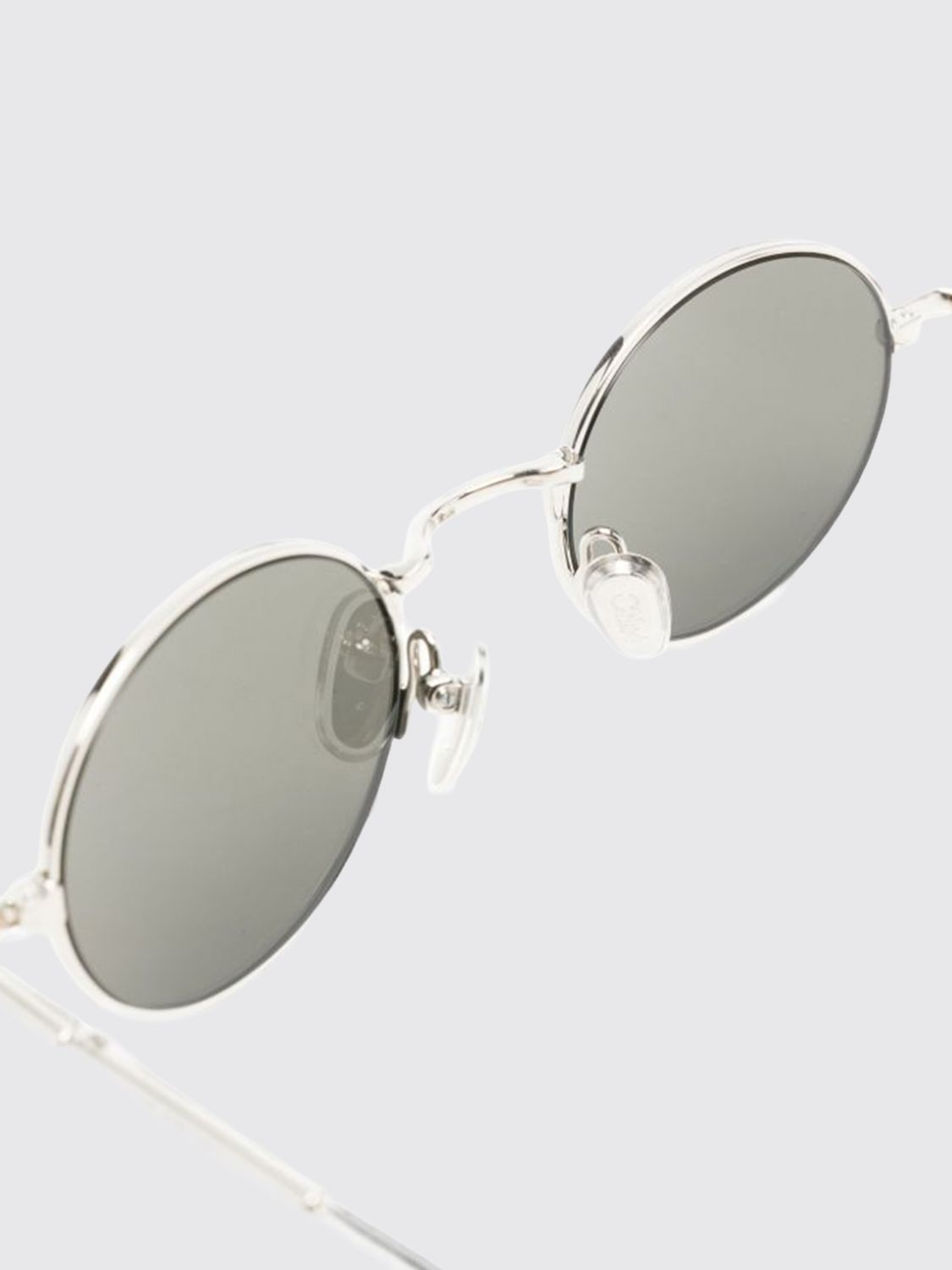 CHLOÉ SUNGLASSES: Chloé Sunglasses with Round Silver Metal Frame and Amber-Coloured Lenses, Silver - Img 2